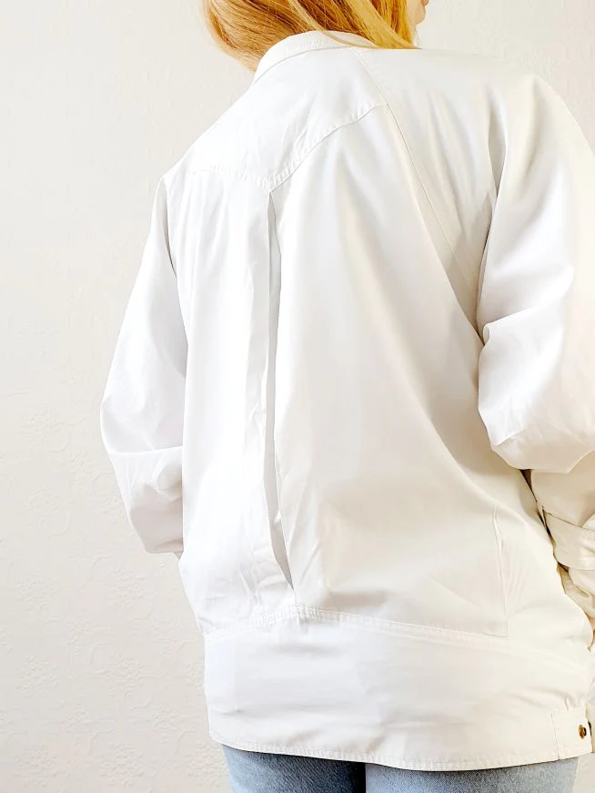1980s White Bomber Jacket - M/L - Image 4