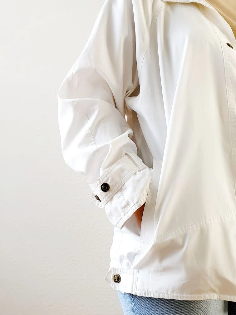 1980s White Bomber Jacket - M/L - Image 5