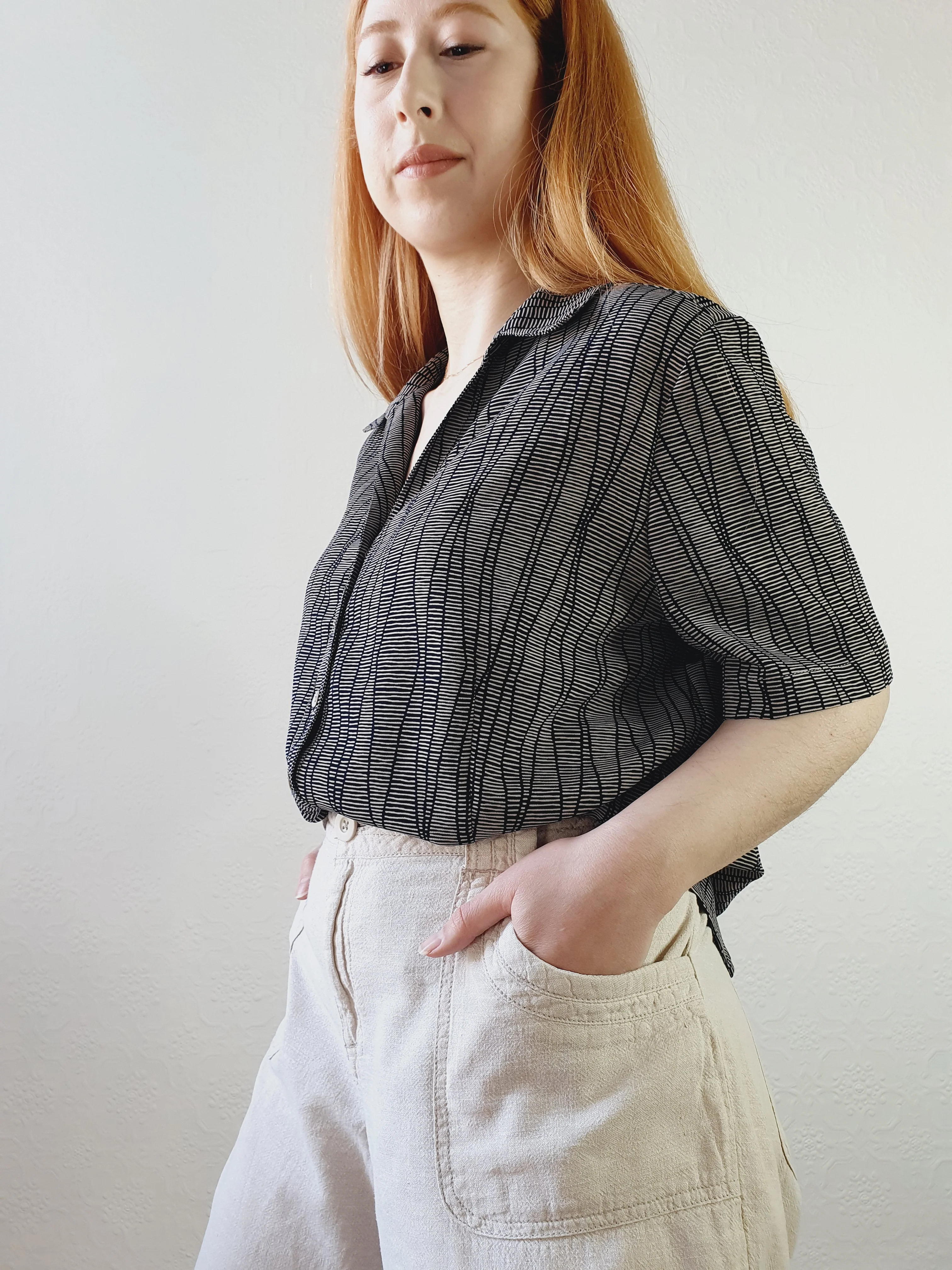 80s Abstract Patterned Top - XL - Image 3