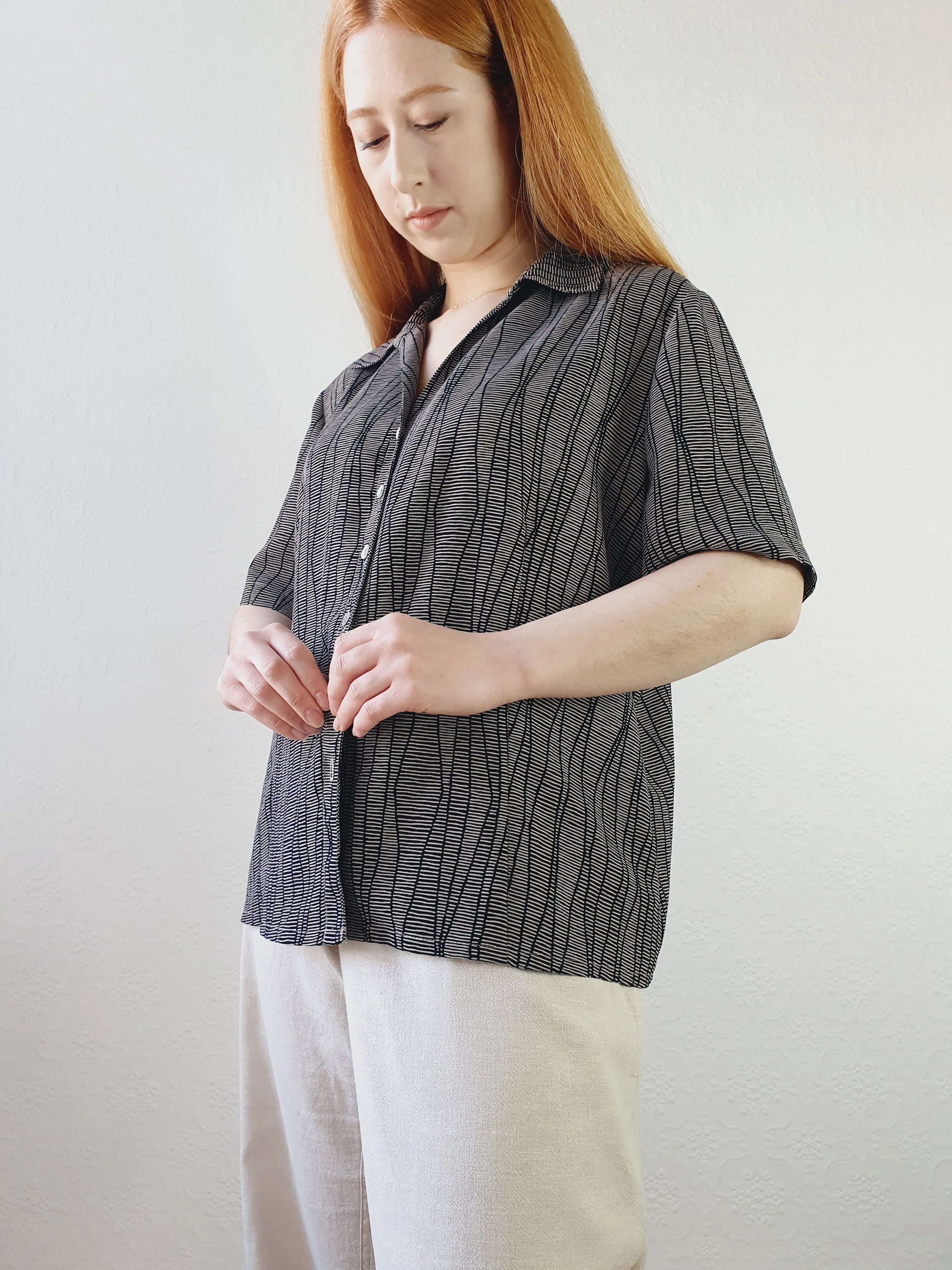 80s Abstract Patterned Top - XL - Image 4