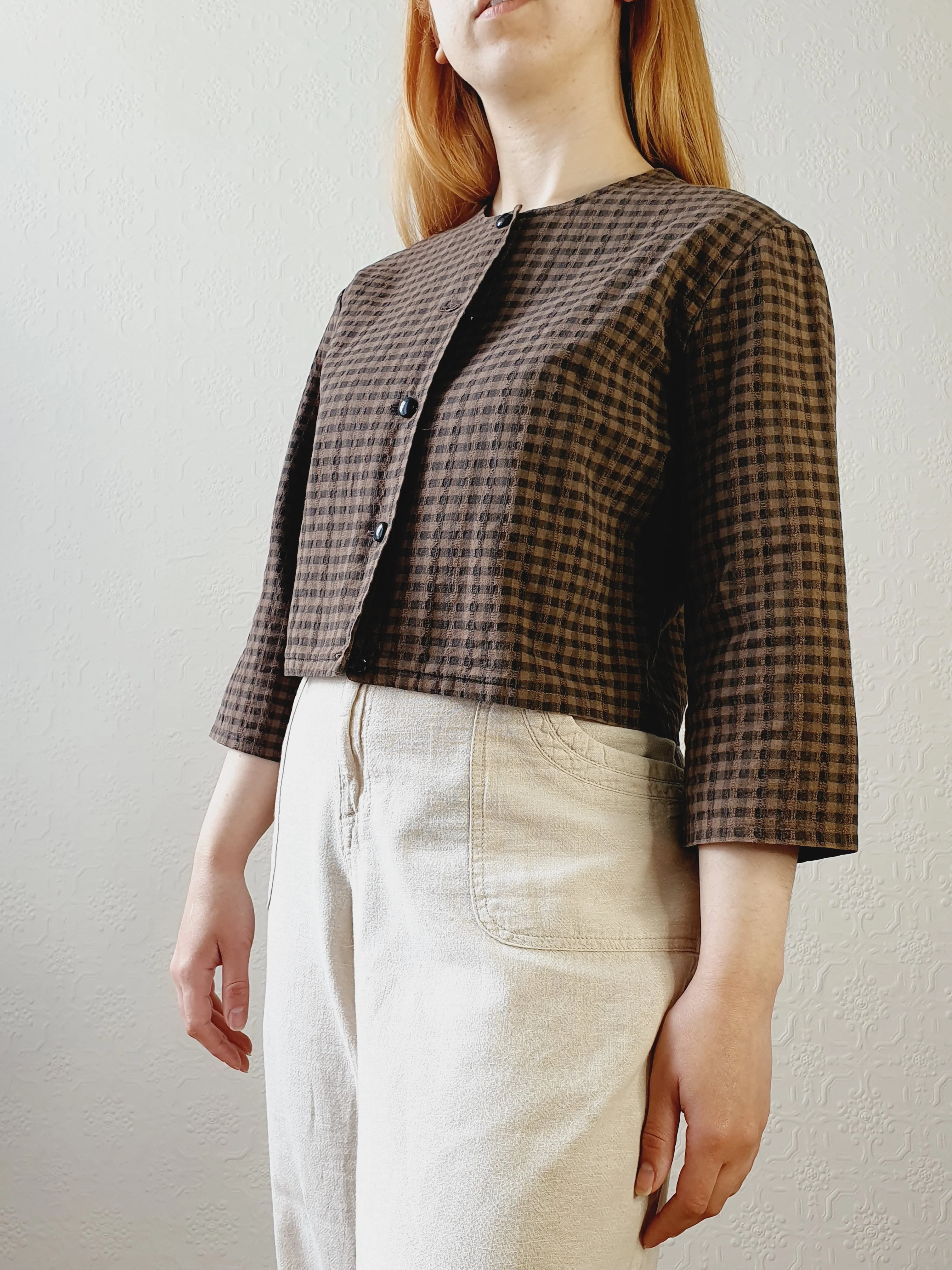 80s Gingham Top - M - Image 2