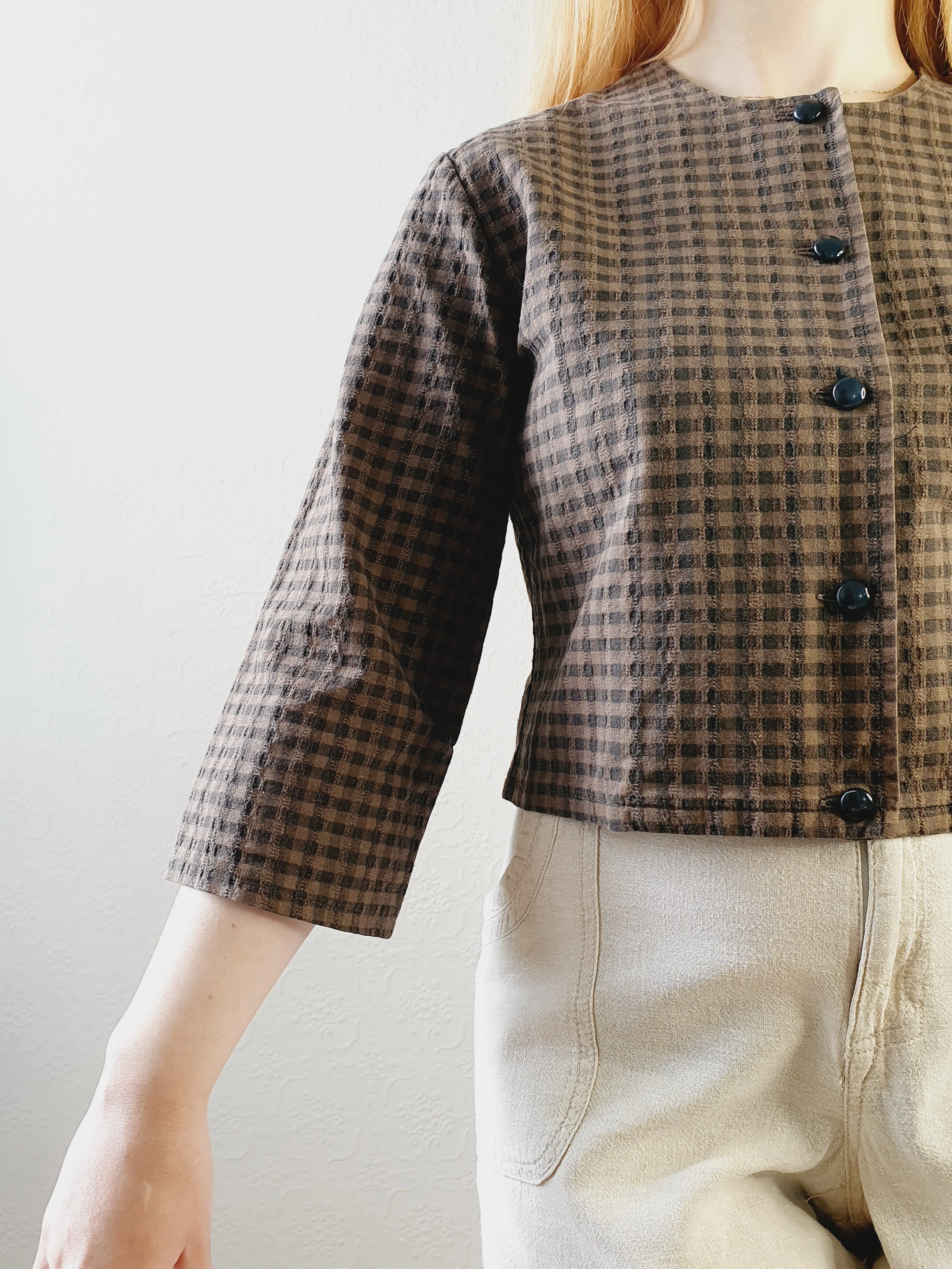 80s Gingham Top - M - Image 3