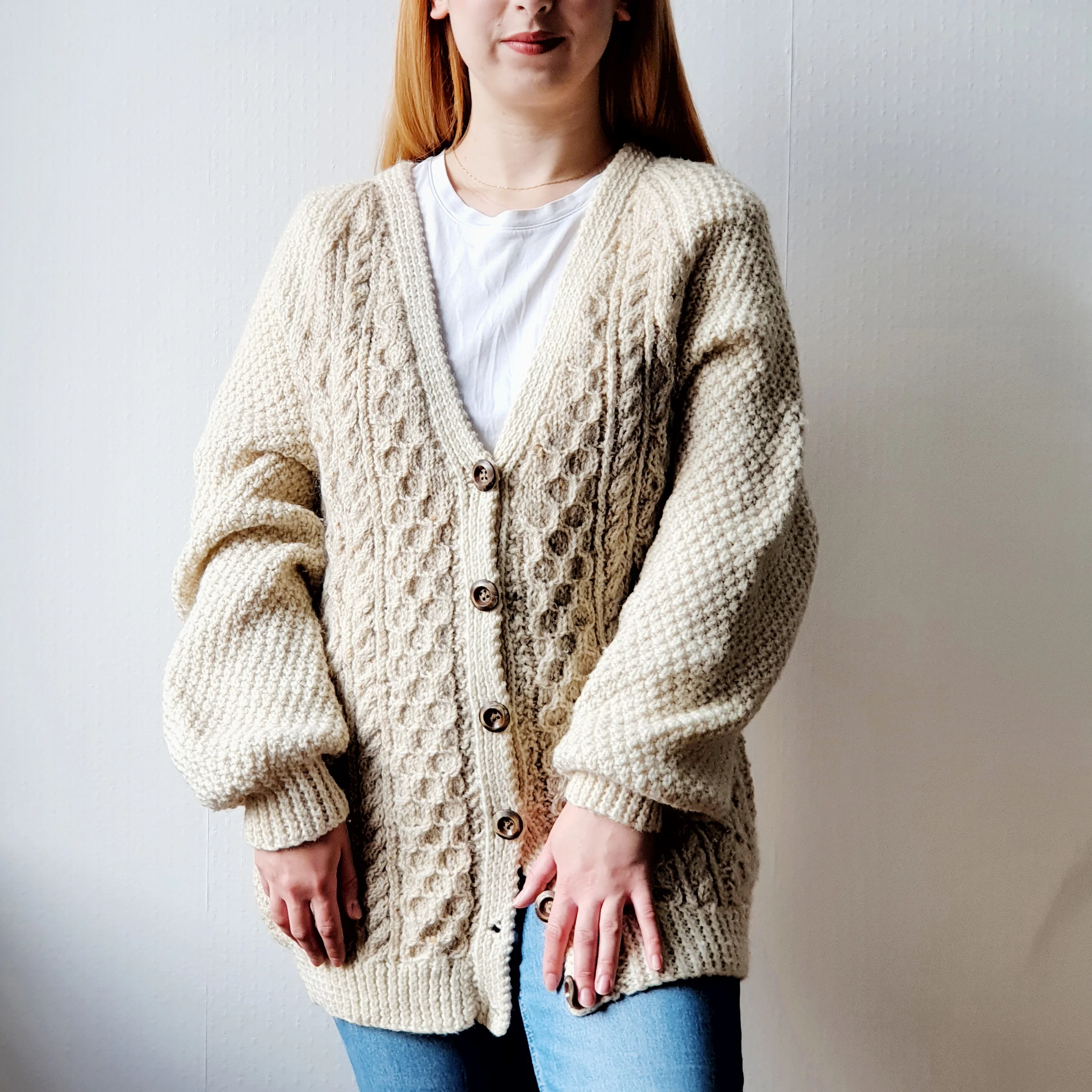 Arran Fisherman's Knit Cardigan - XL - Image 3
