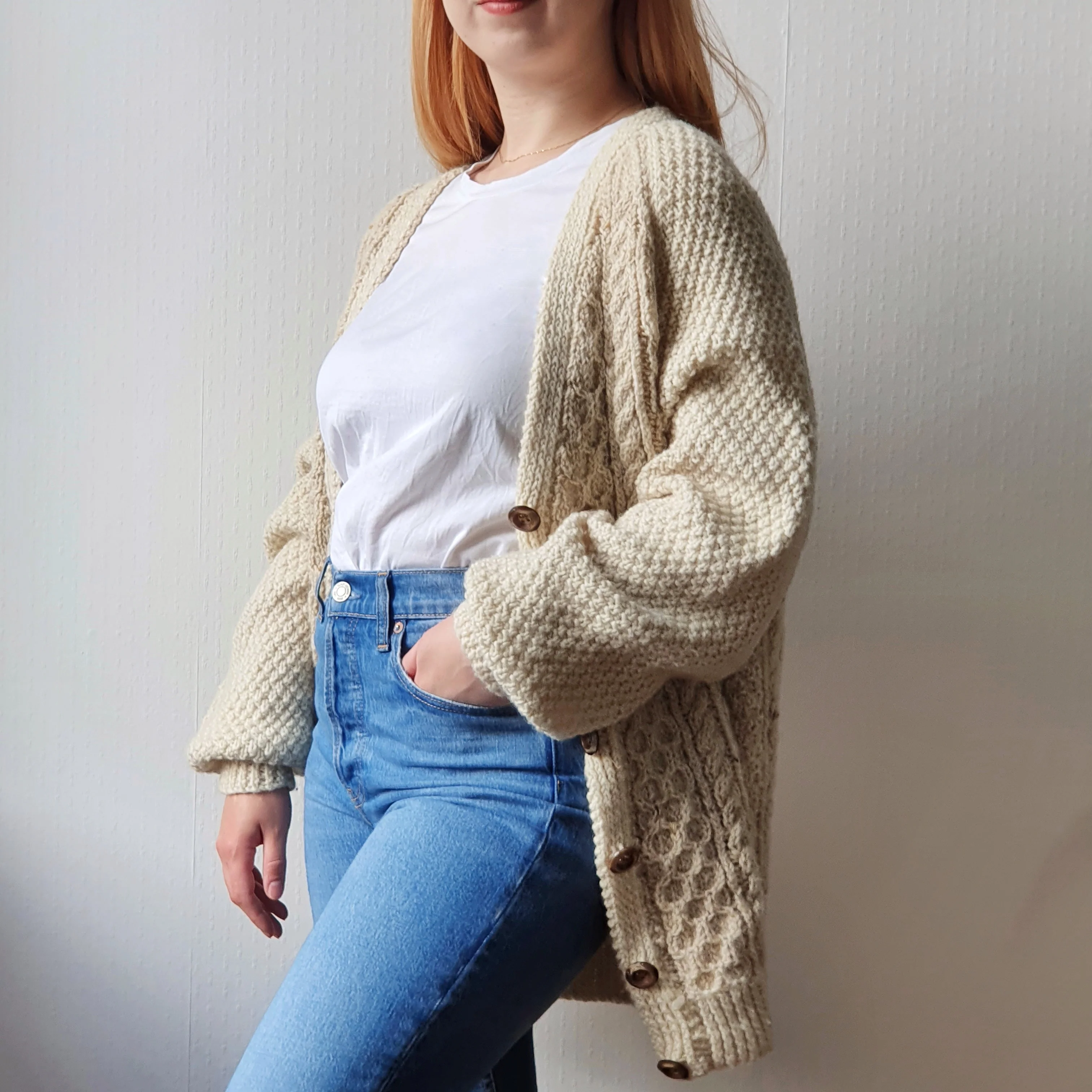 Arran Fisherman's Knit Cardigan - XL - Image 5