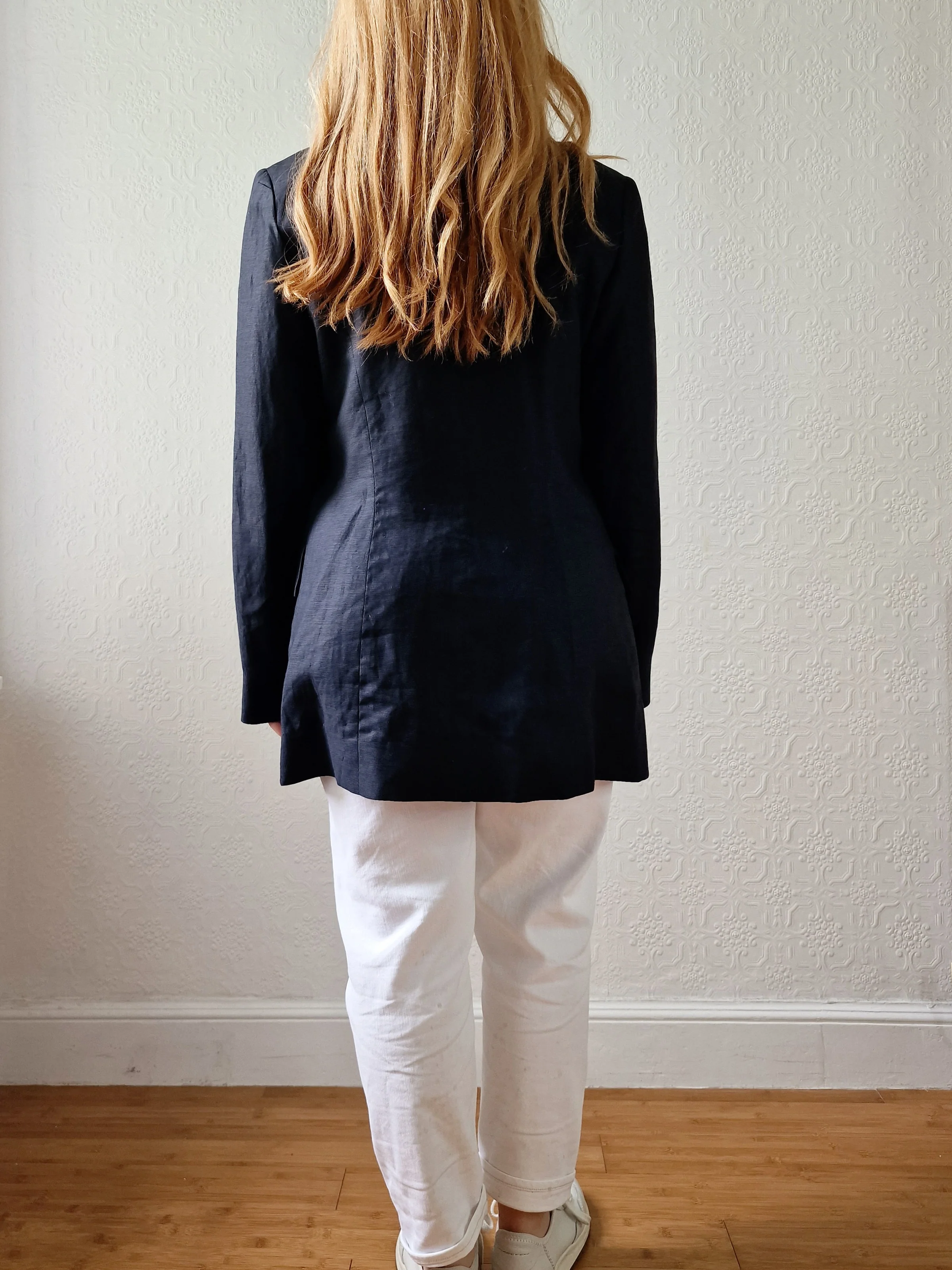 Black Linen Lightweight Blazer by Kenzo - S - Image 3