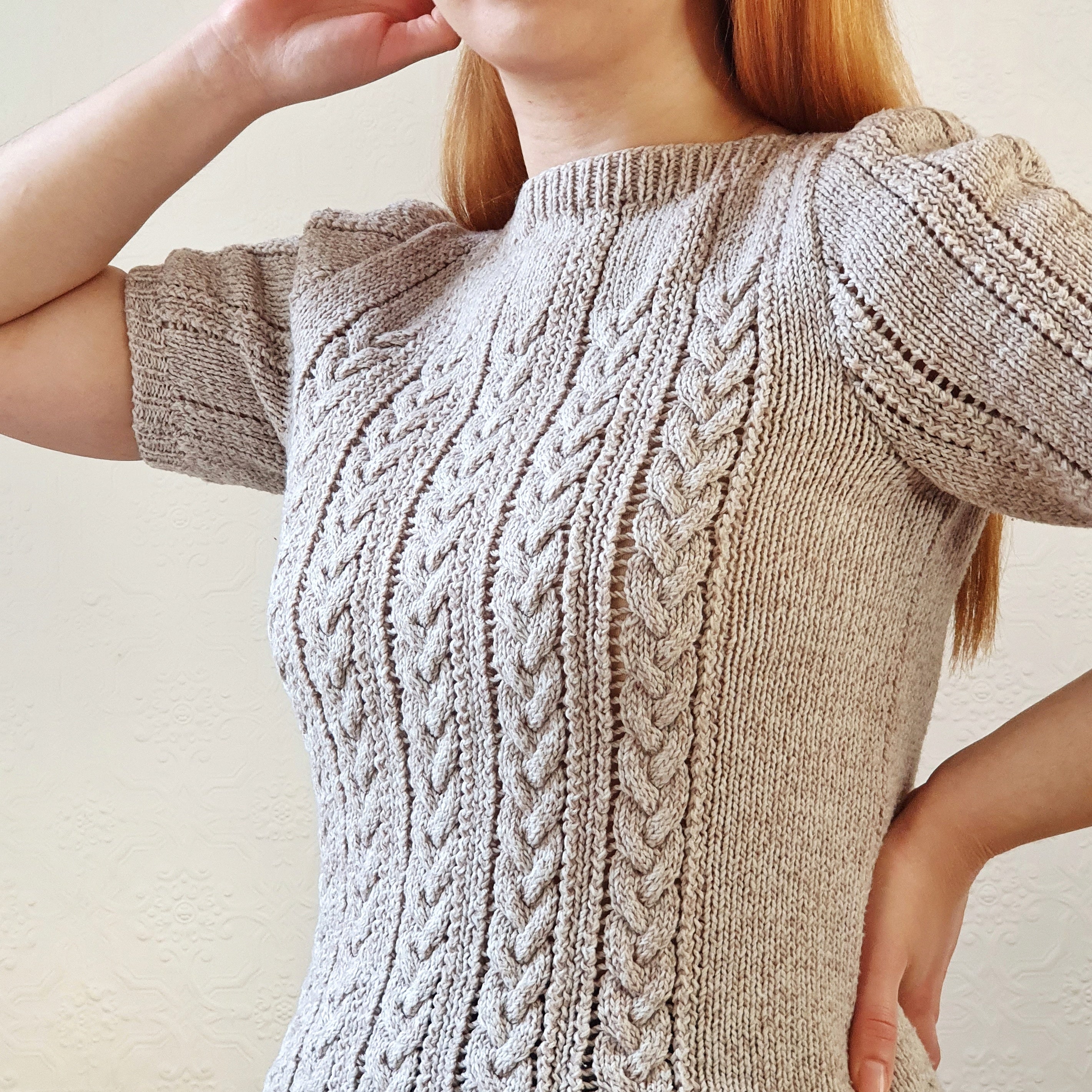 Cable Knit 70s Jumper - S - Image 2
