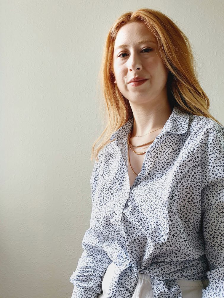 Cotton Anchor Print Shirt - M/L - Image 4
