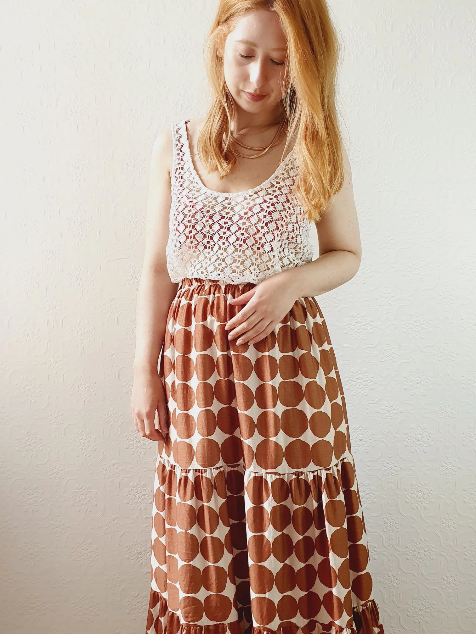 Cream Crochet Tank Top -S/M - Image 5