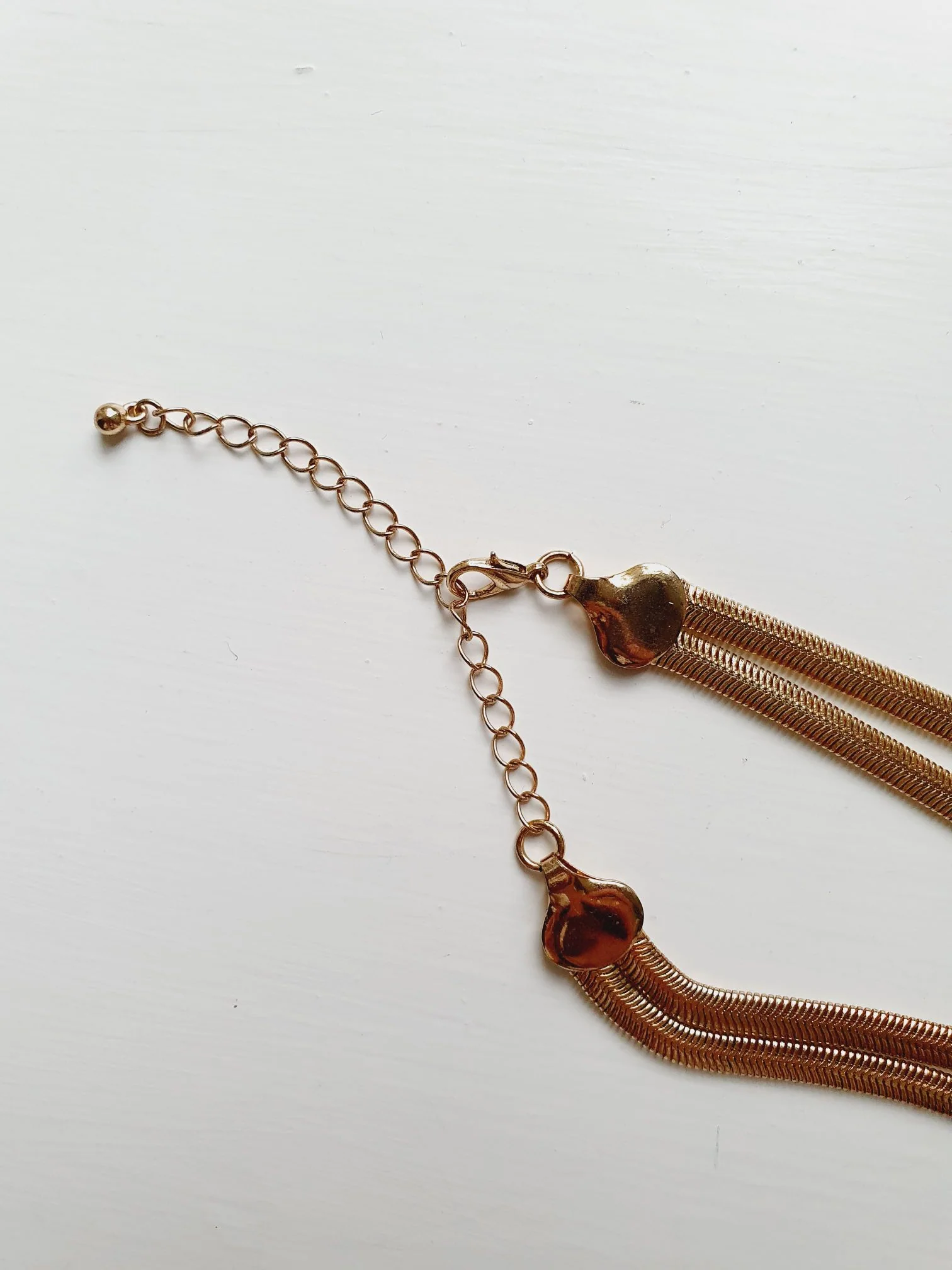 Double Herringbone Chain Necklace - Image 5