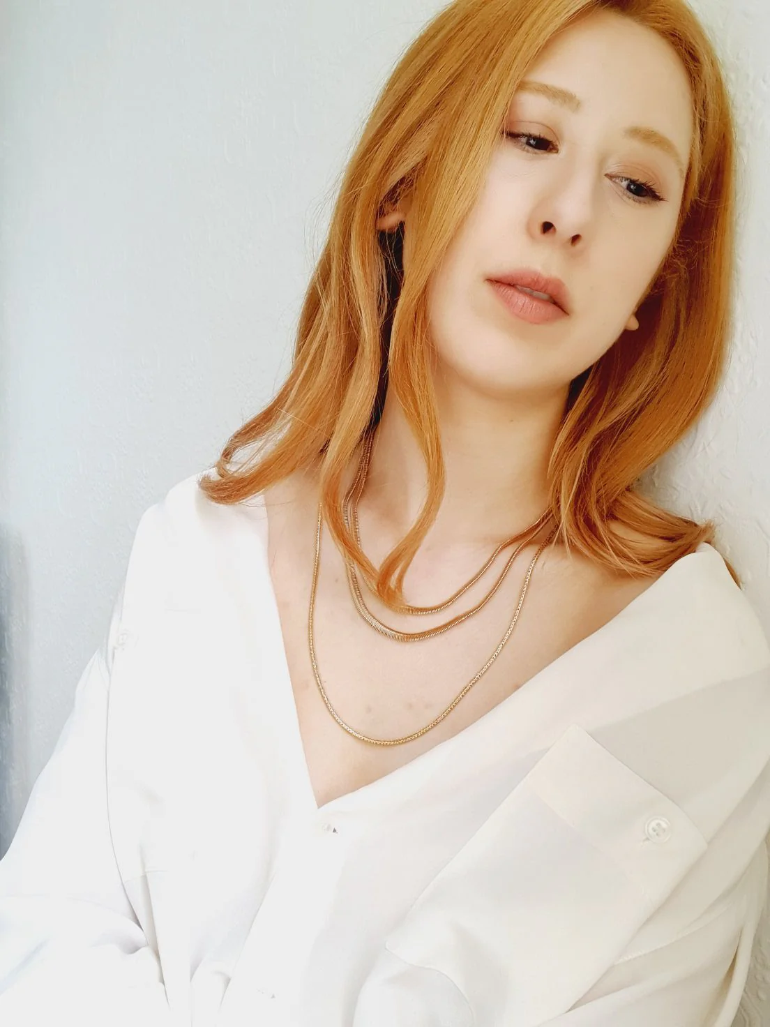 Double Herringbone Chain Necklace - Image 7