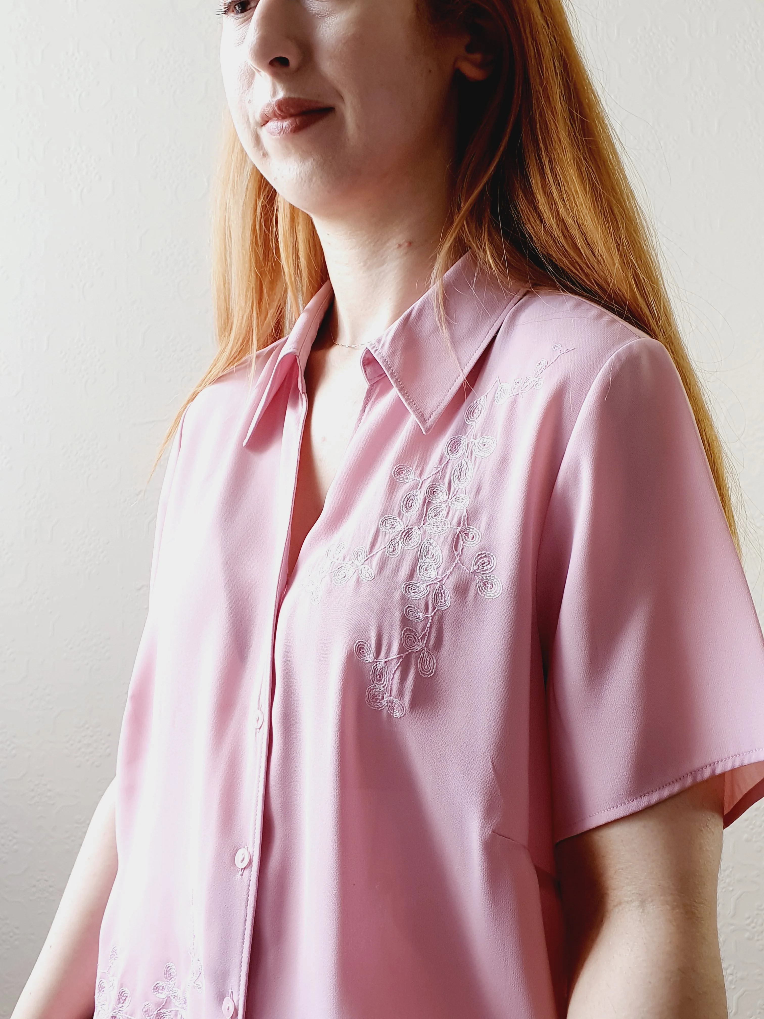 Embroidered Pink Top - L/XL - Image 2