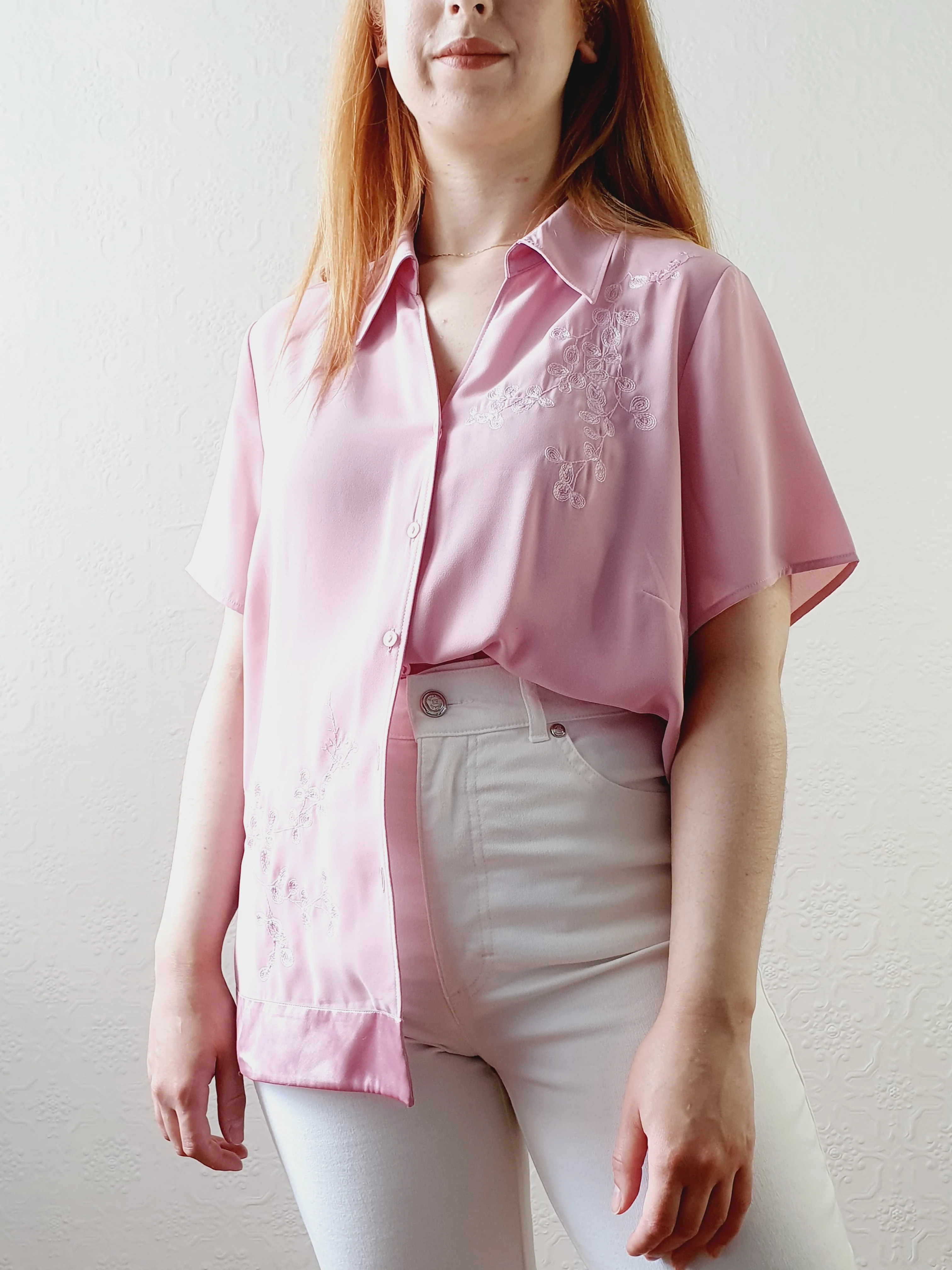 Embroidered Pink Top - L/XL - Image 3
