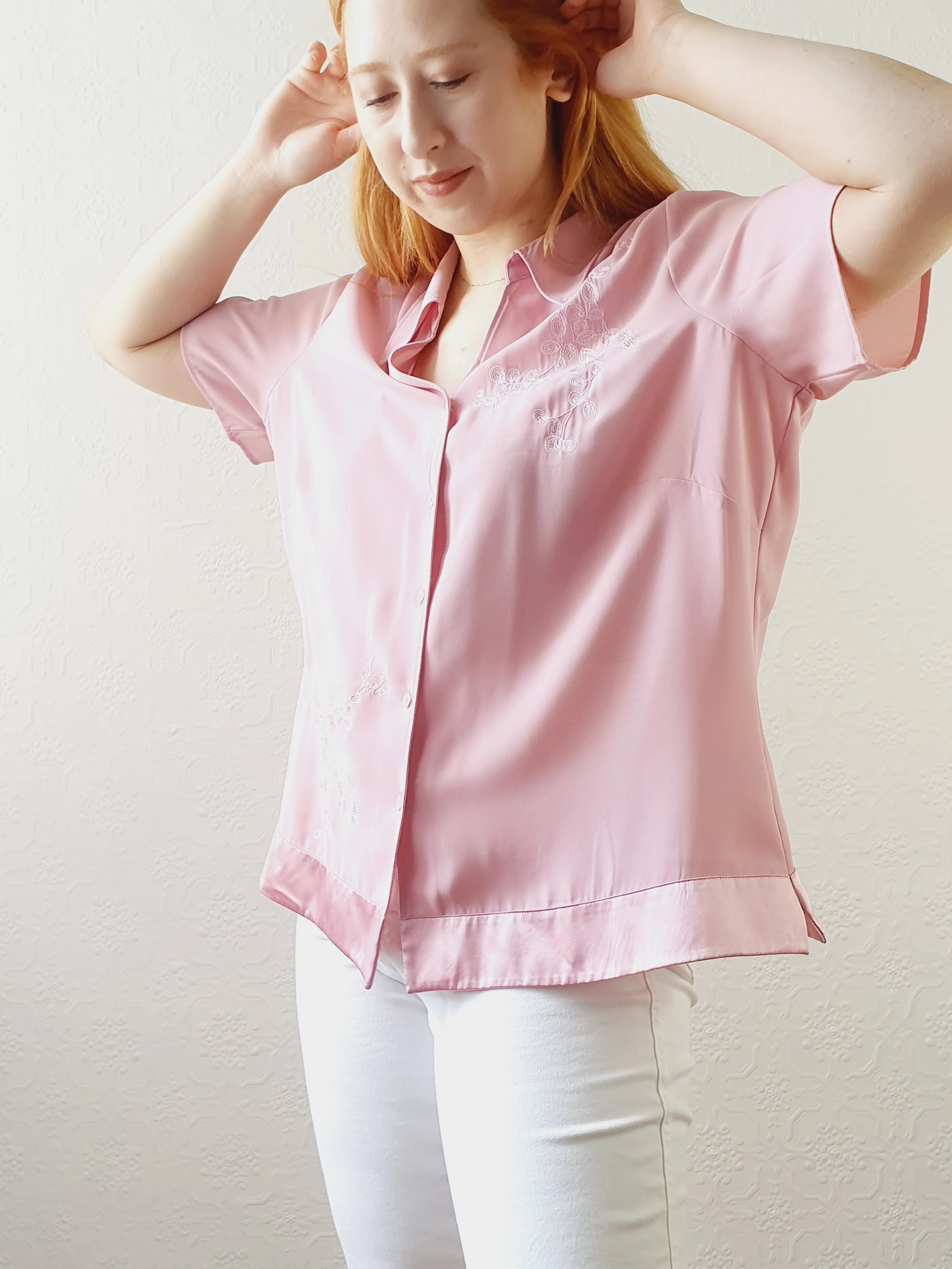 Embroidered Pink Top - L/XL - Image 5