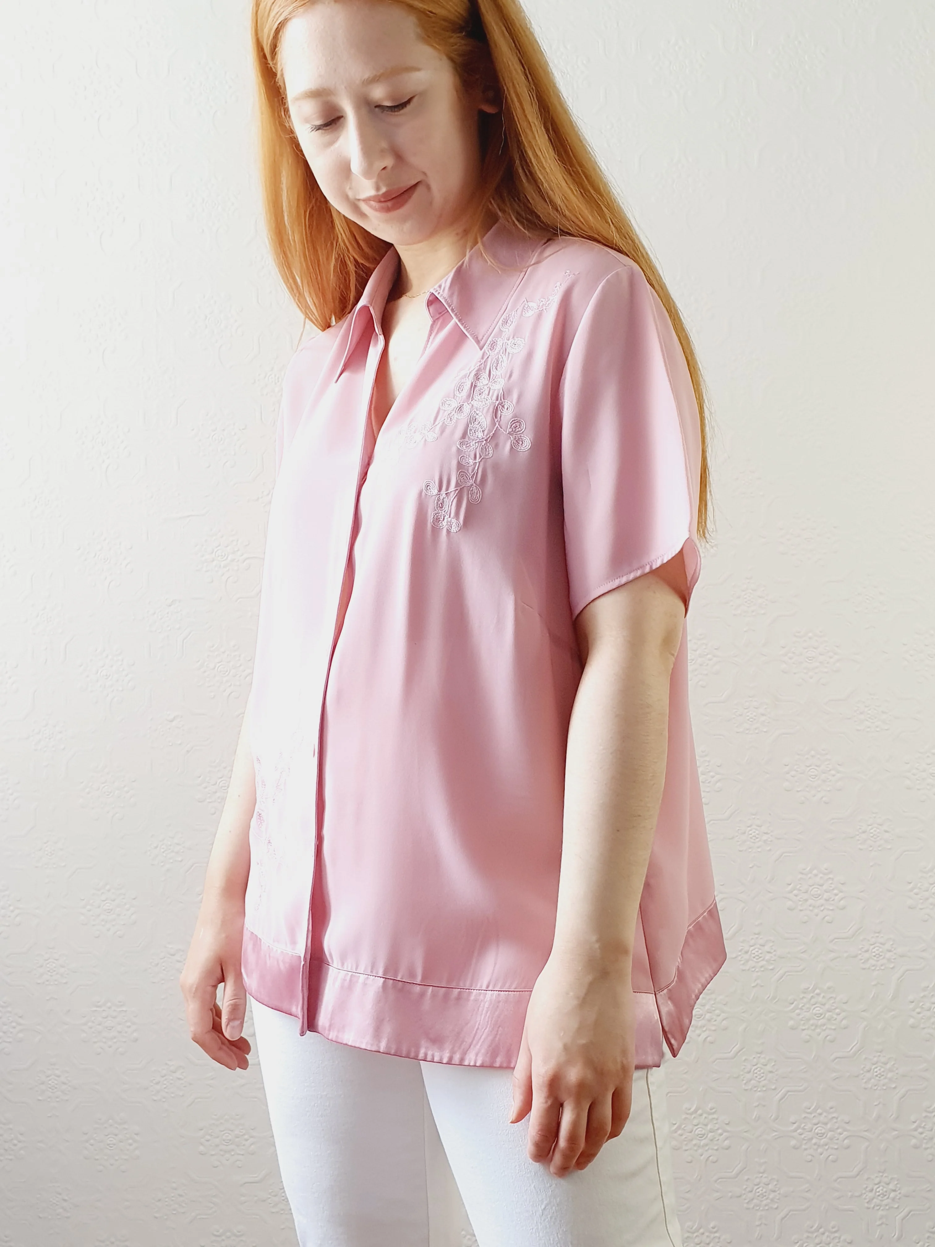 Embroidered Pink Top - L/XL - Image 6