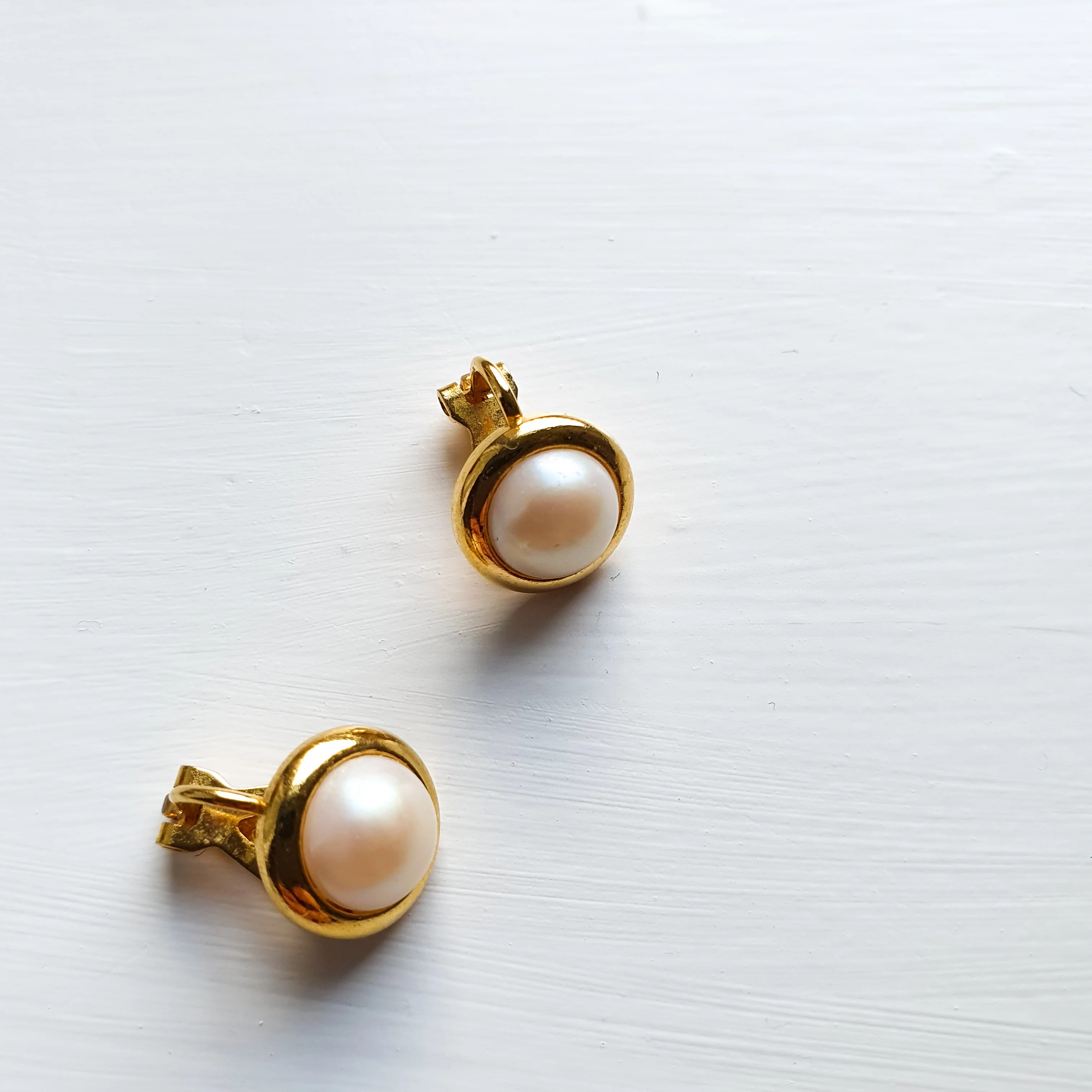 Faux Pearl Clip On Earrings - Image 3