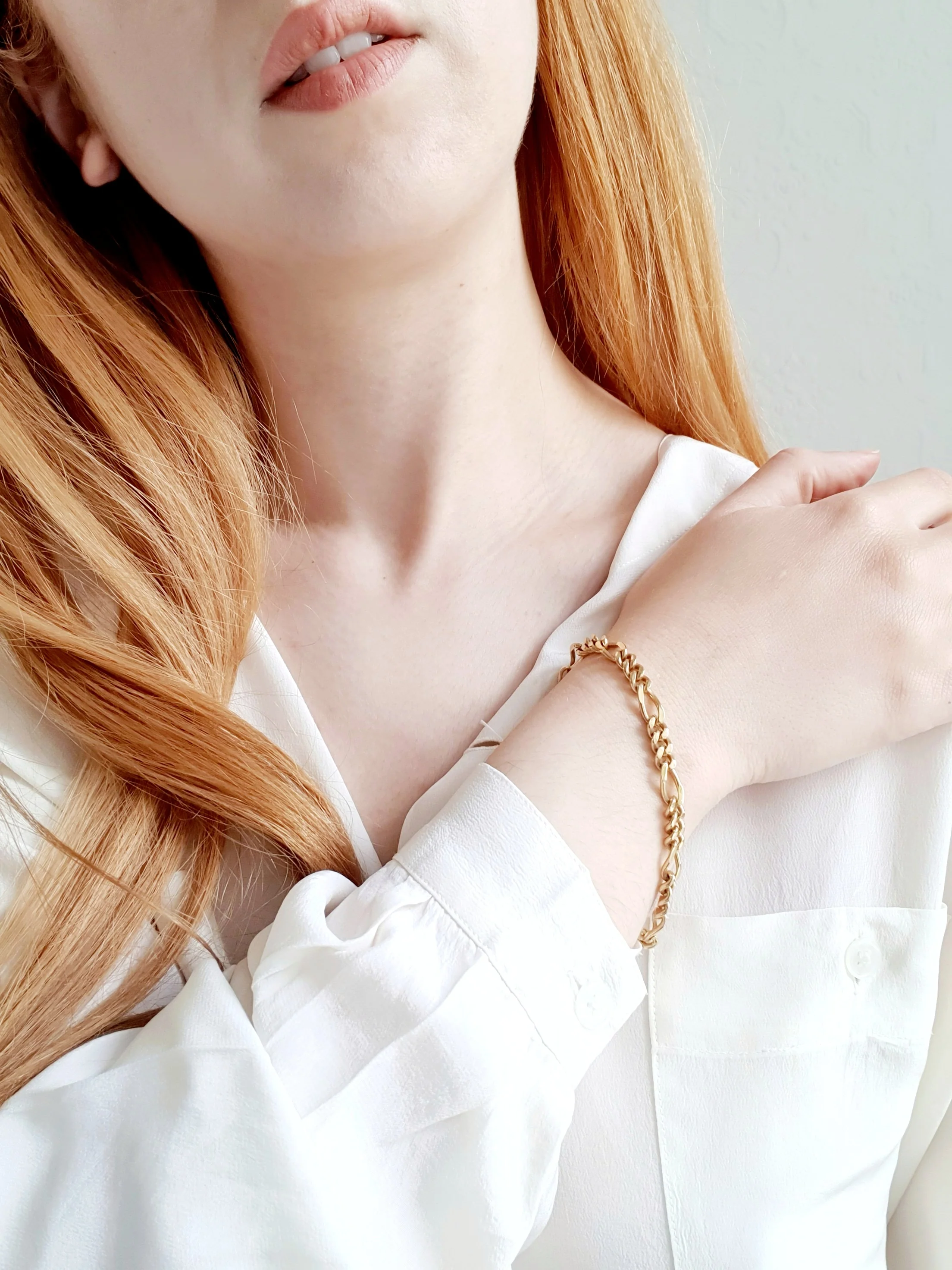 Flat Chain With Charm & Matching Bracelet - Image 3