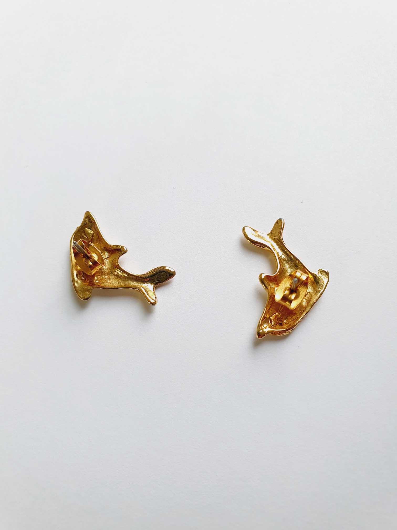 Gold Plated Dolphin Stud Earrings - Image 7