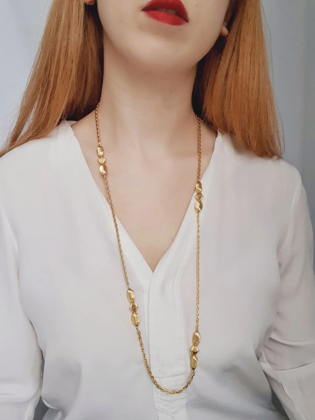 Gold Plated Long Necklace - Image 5
