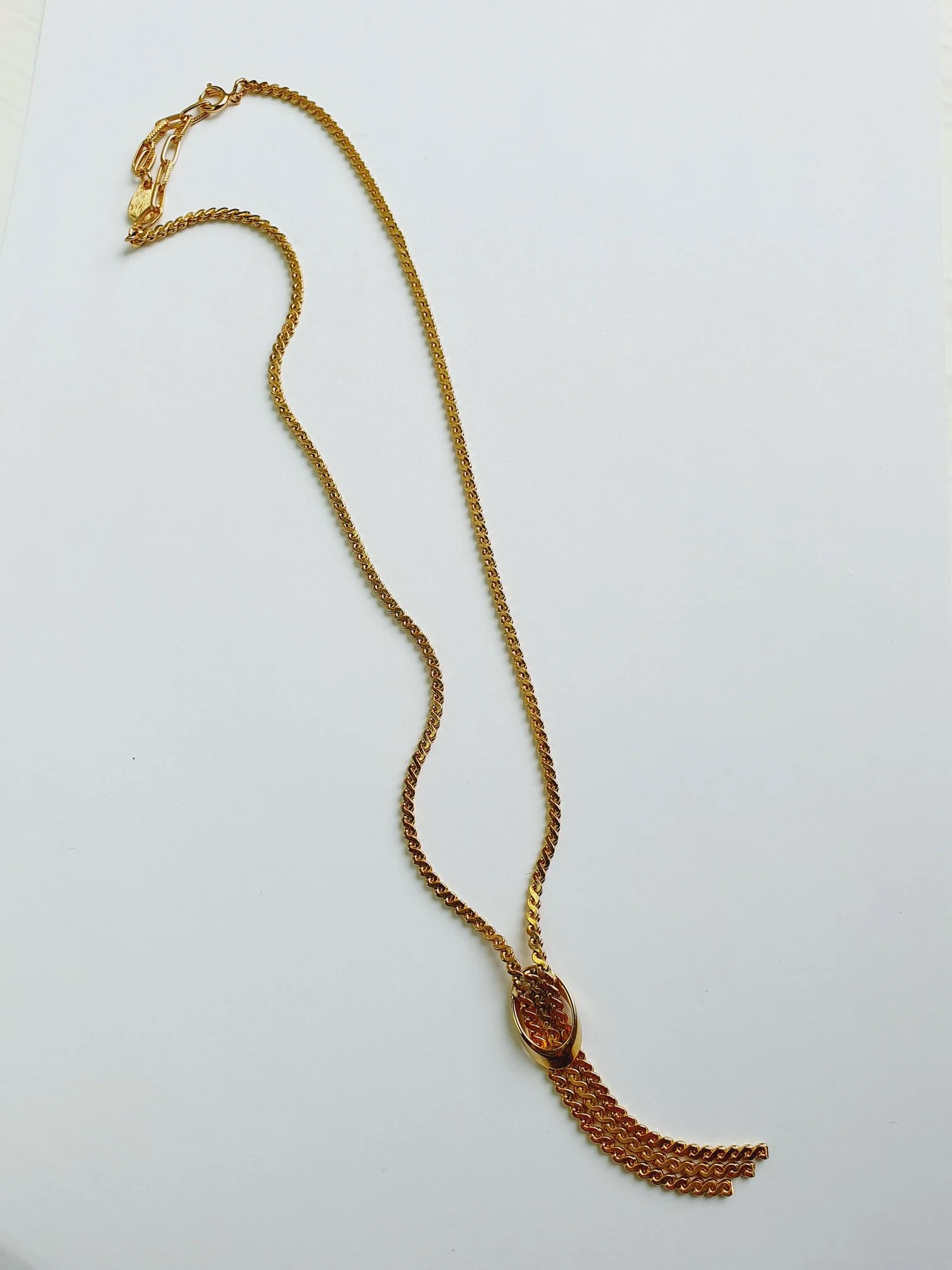 Gold Plated Tassel Necklace - Image 3