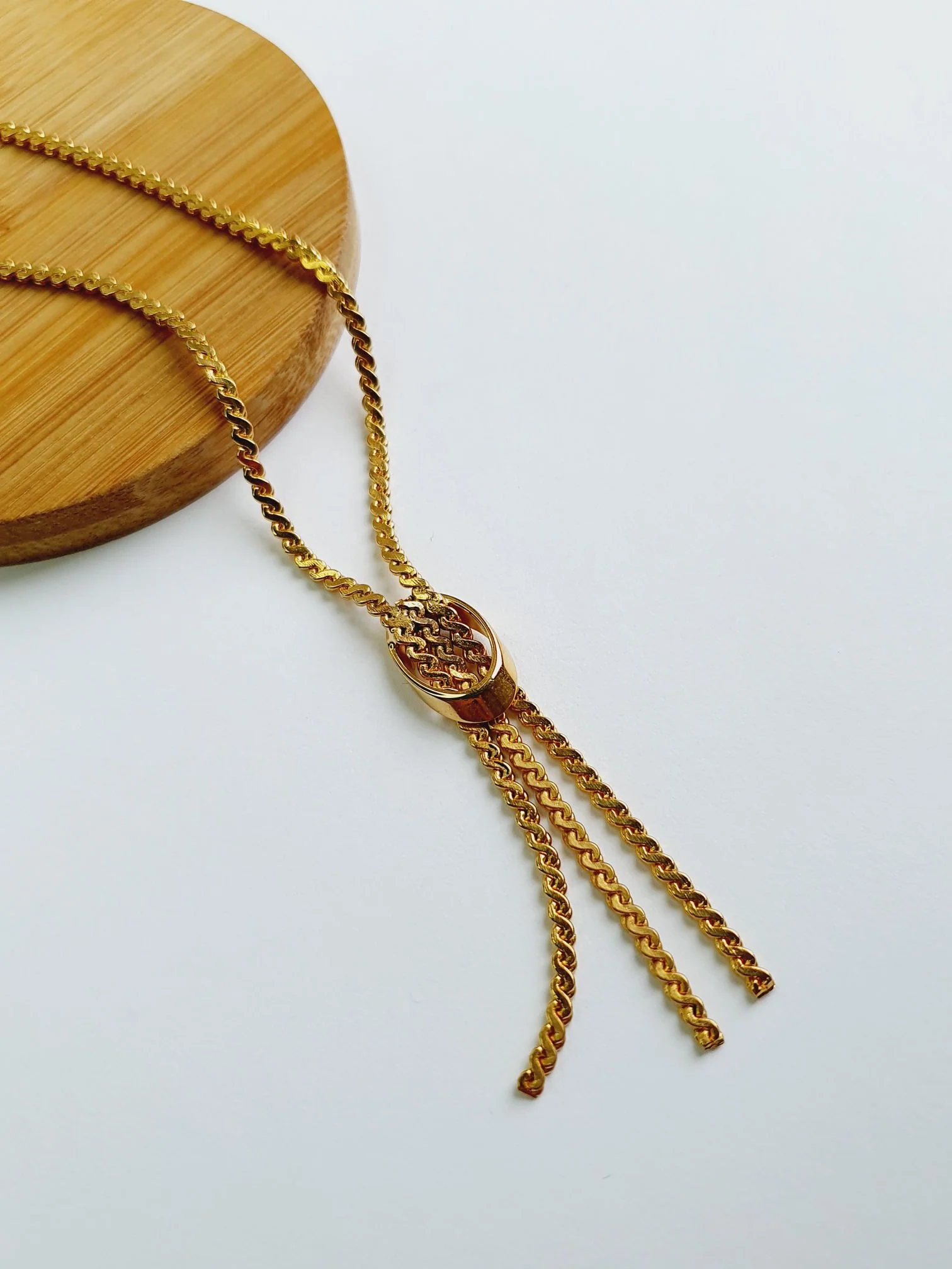 Gold Plated Tassel Necklace - Image 4