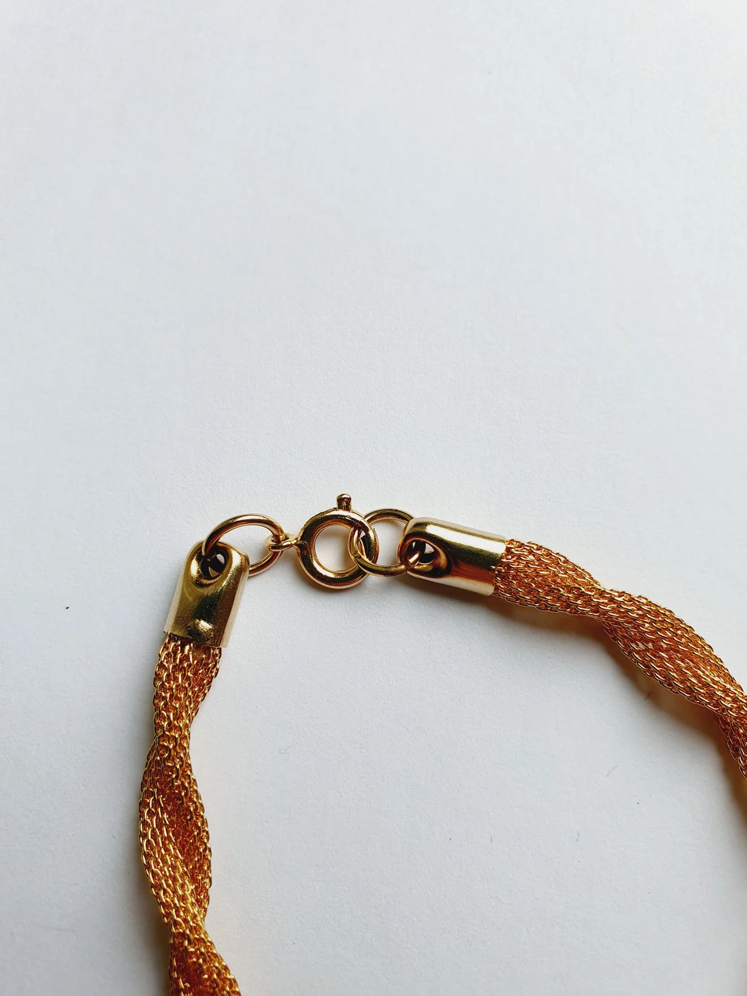 Gold Plated Twist Mesh Chain Bracelet - Image 5