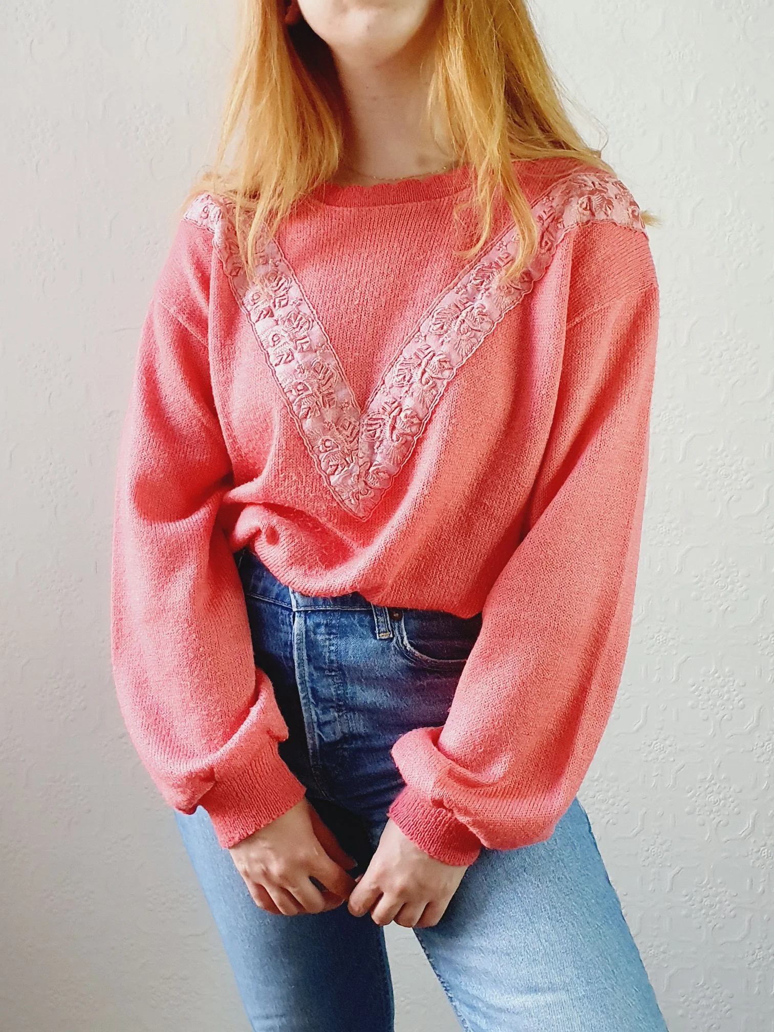 Hot Pink Vintage Jumper - L/XL - Image 6