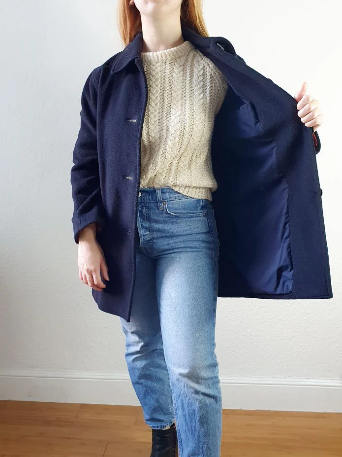 J. Crew Navy Wool & Cashmere Blend Coat - S - Image 10