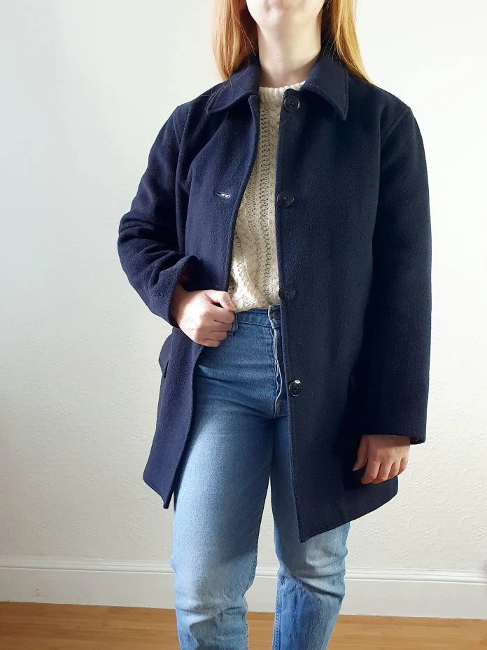 J. Crew Navy Wool & Cashmere Blend Coat - S - Image 2