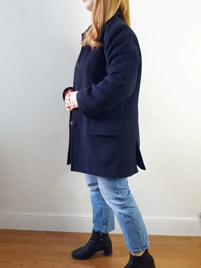 J. Crew Navy Wool & Cashmere Blend Coat - S - Image 3