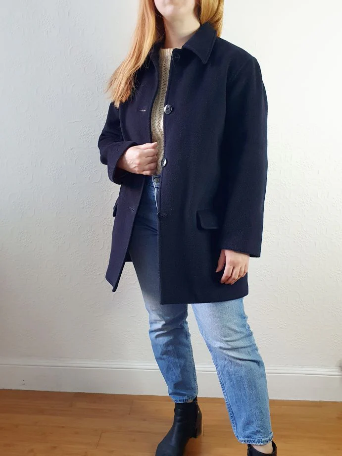 J. Crew Navy Wool & Cashmere Blend Coat - S - Image 4