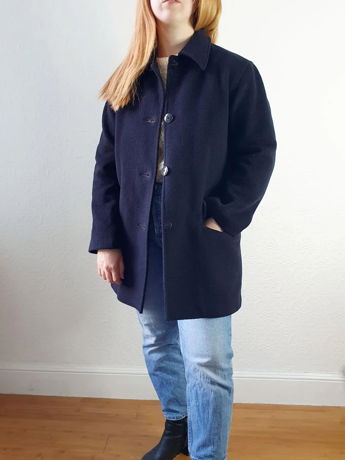 J. Crew Navy Wool & Cashmere Blend Coat - S - Image 5