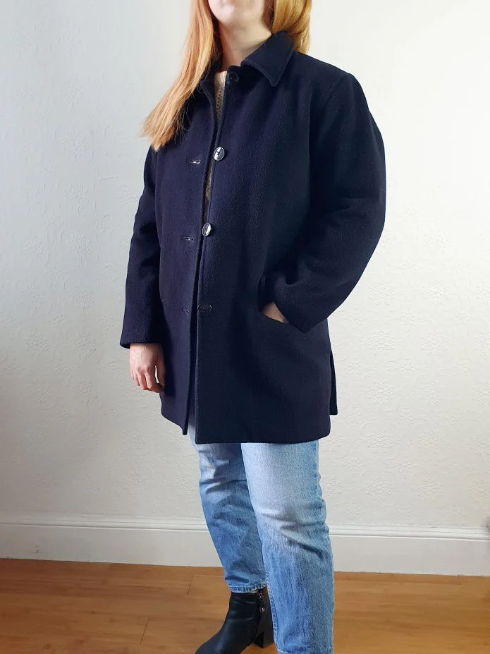 J. Crew Navy Wool & Cashmere Blend Coat - S - Image 6