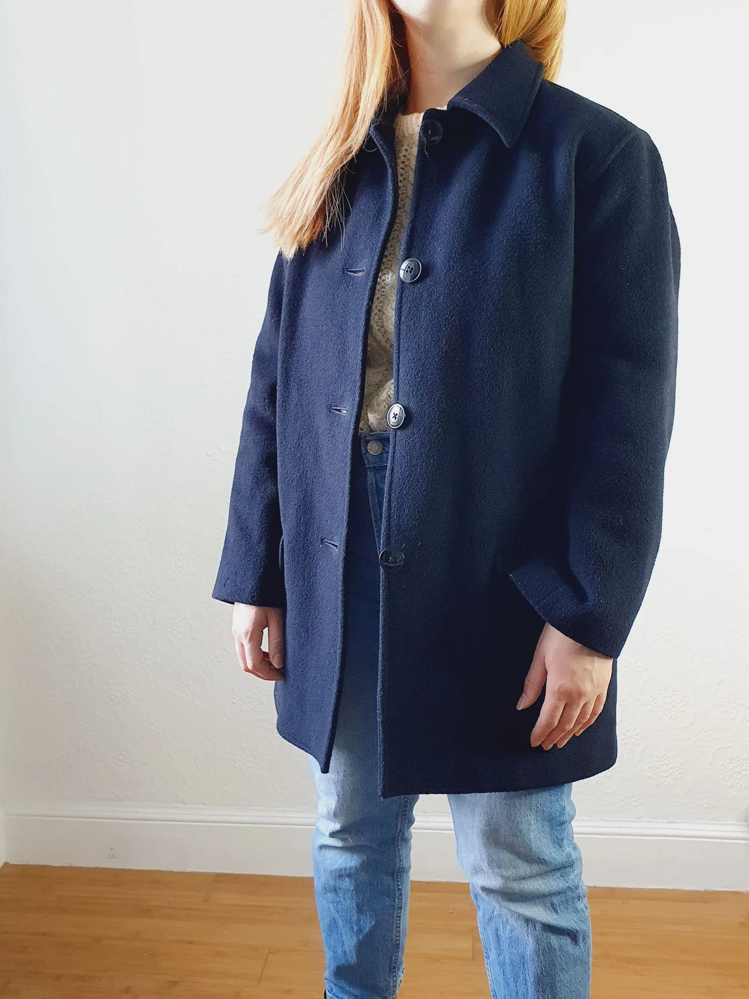 J. Crew Navy Wool & Cashmere Blend Coat - S - Image 7