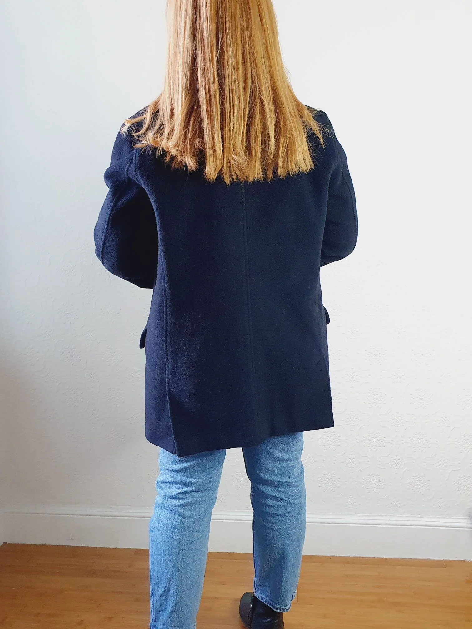 J. Crew Navy Wool & Cashmere Blend Coat - S - Image 8