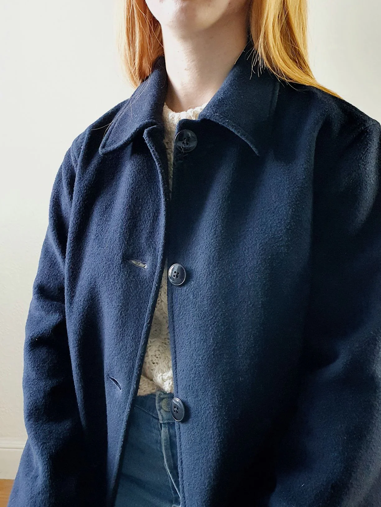 J. Crew Navy Wool & Cashmere Blend Coat - S - Image 9