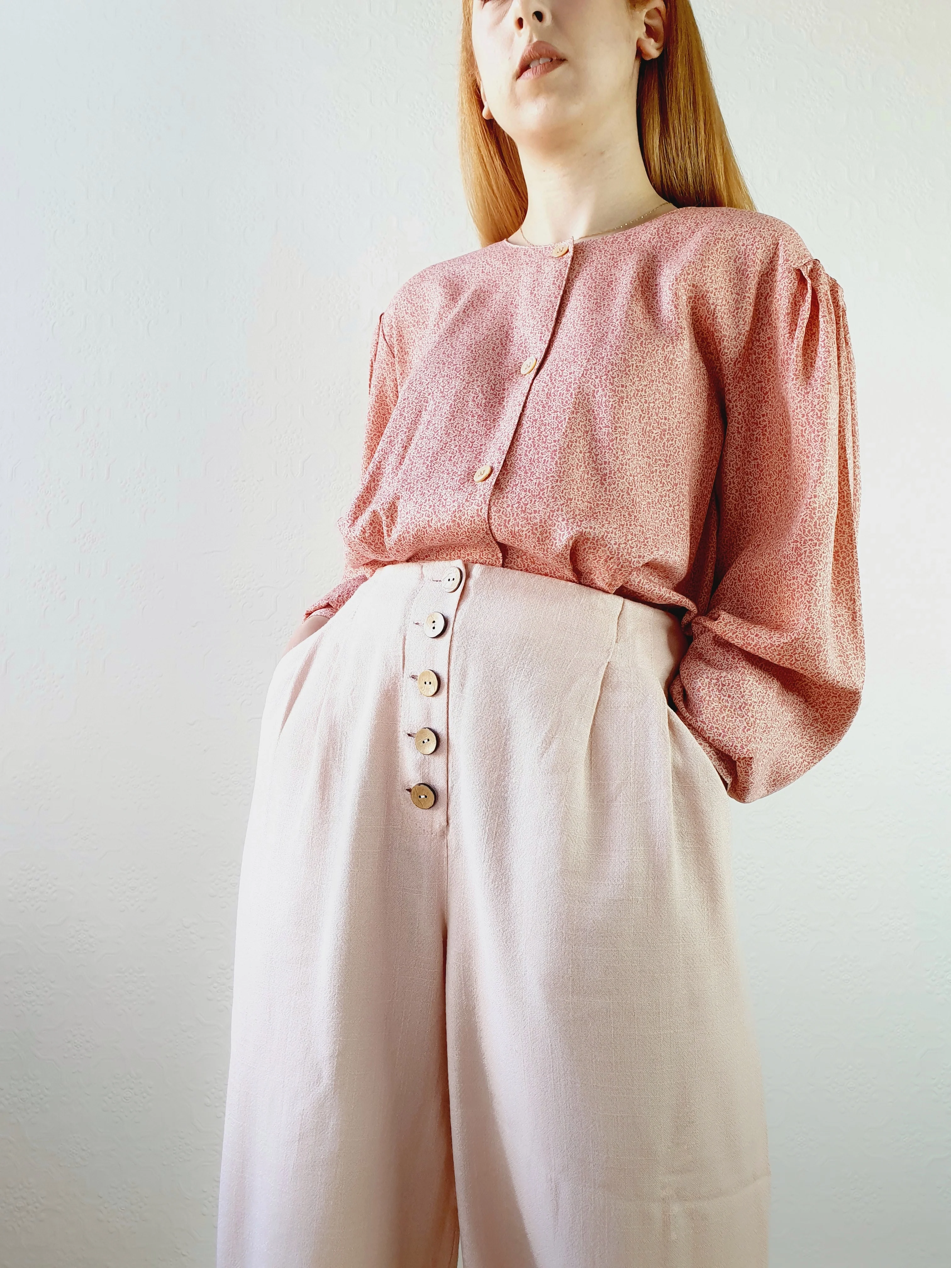 Light Pink Wide Leg Culottes - M/L - Image 2
