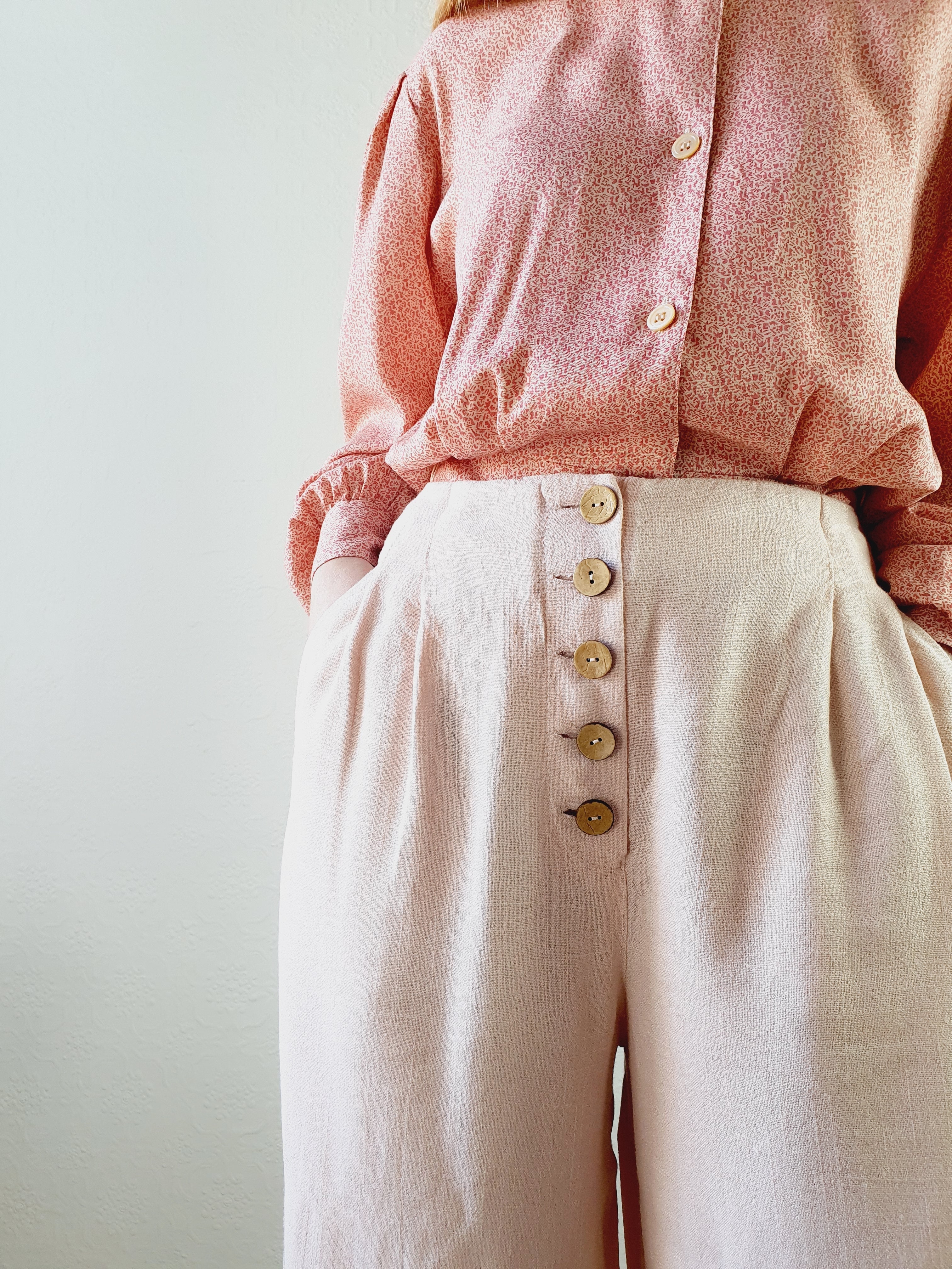 Light Pink Wide Leg Culottes - M/L - Image 3