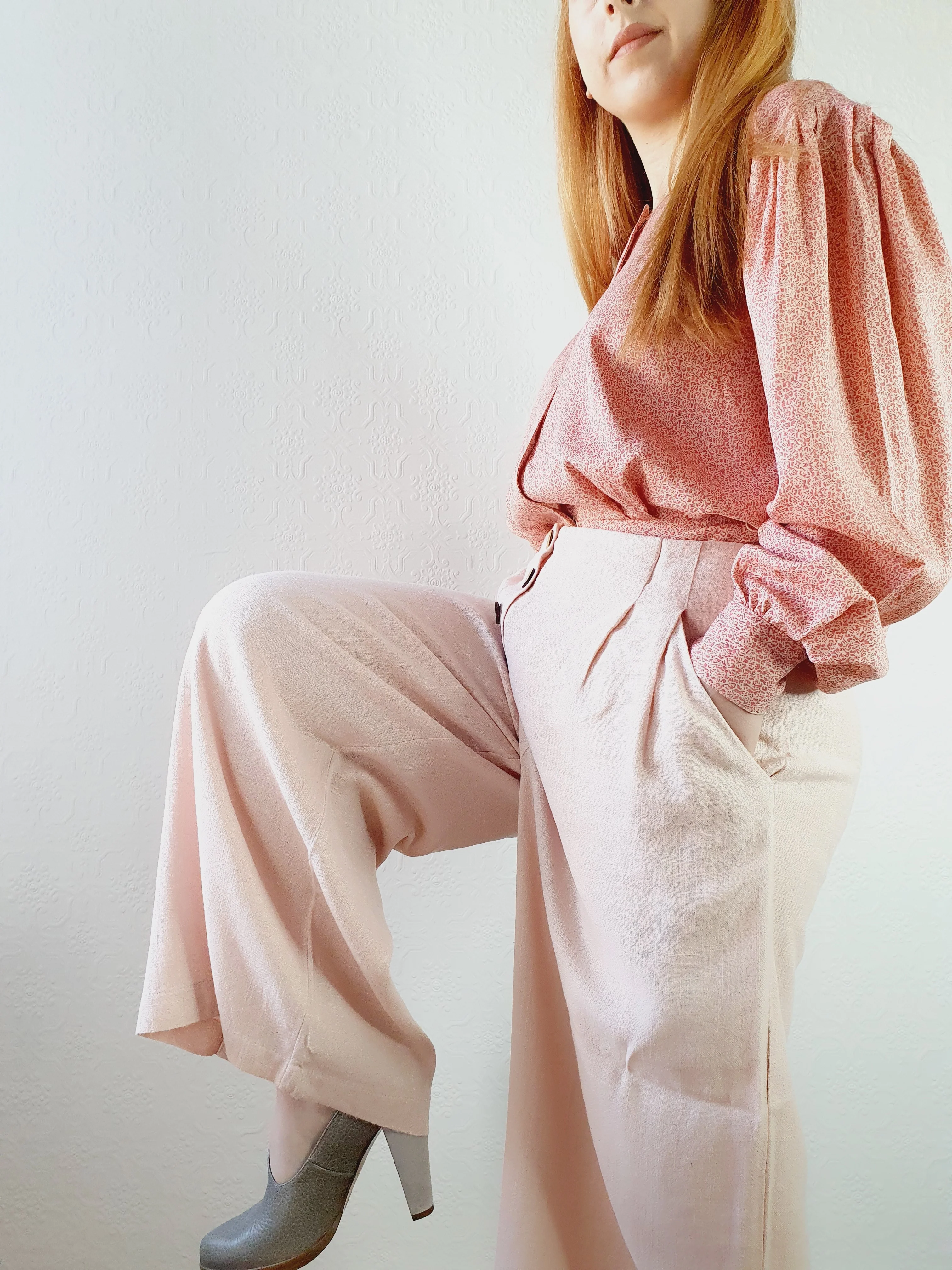 Light Pink Wide Leg Culottes - M/L - Image 6