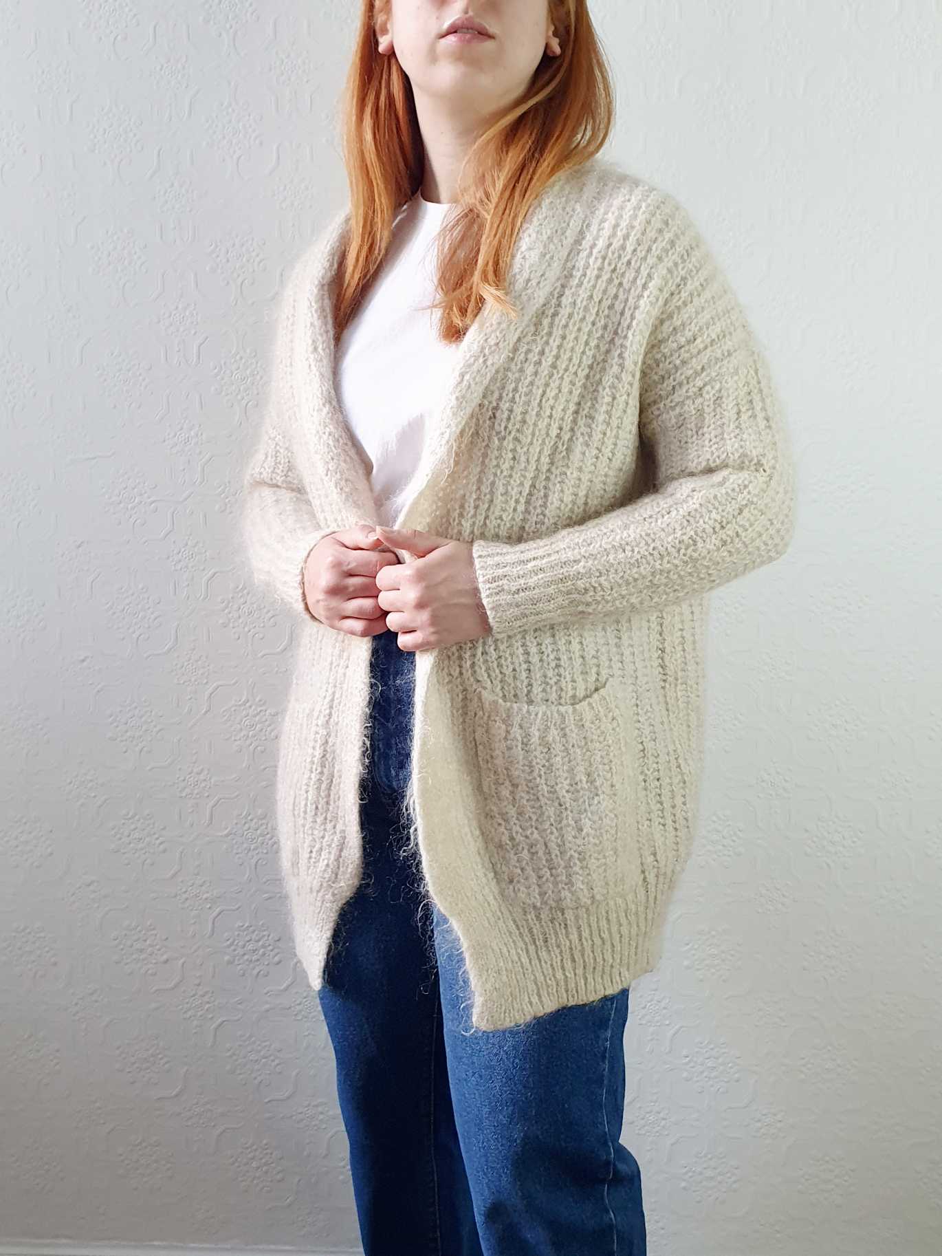 Maje Cream Mohair Cardigan - S - Image 2