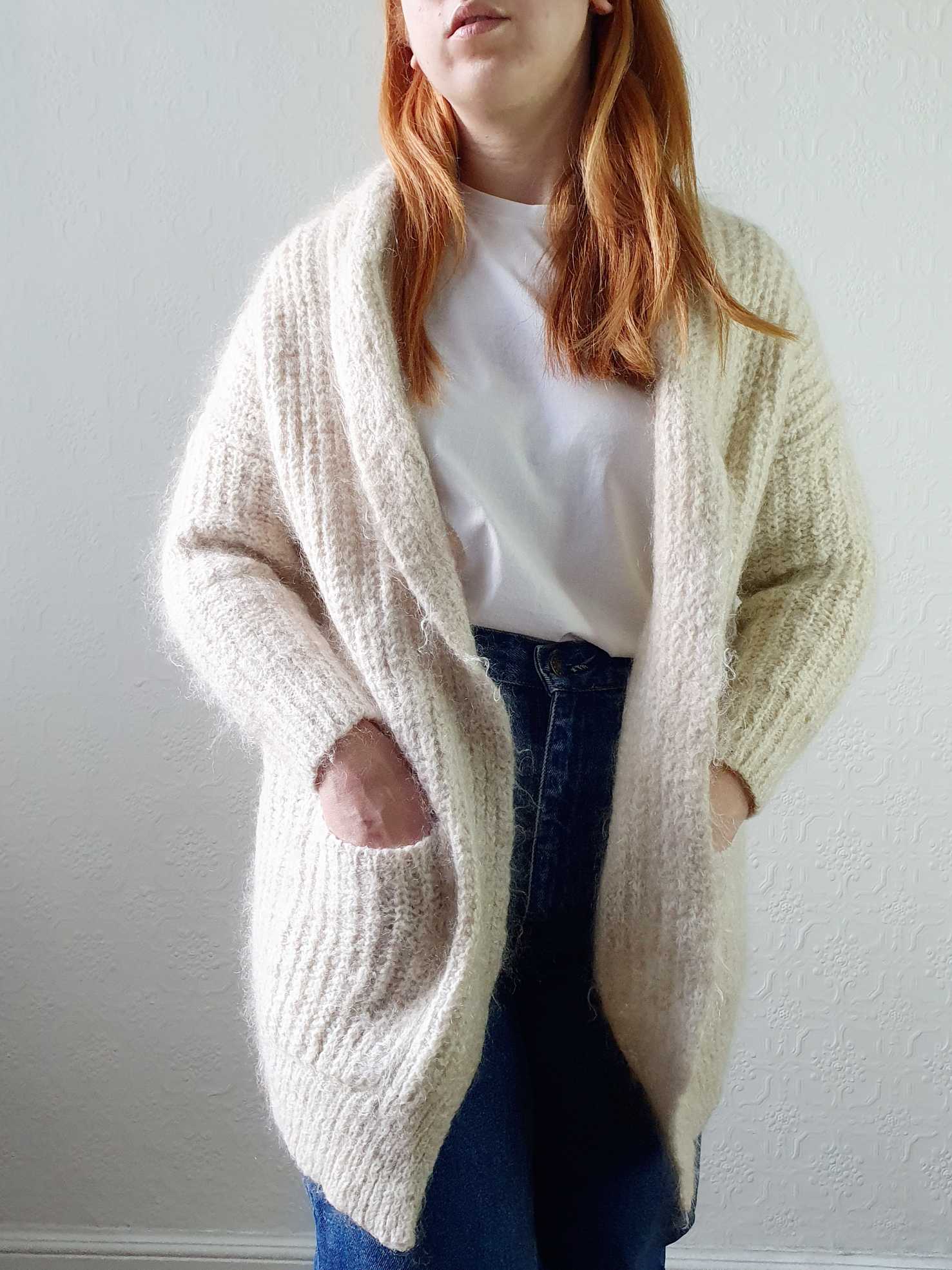 Maje Cream Mohair Cardigan - S - Image 3