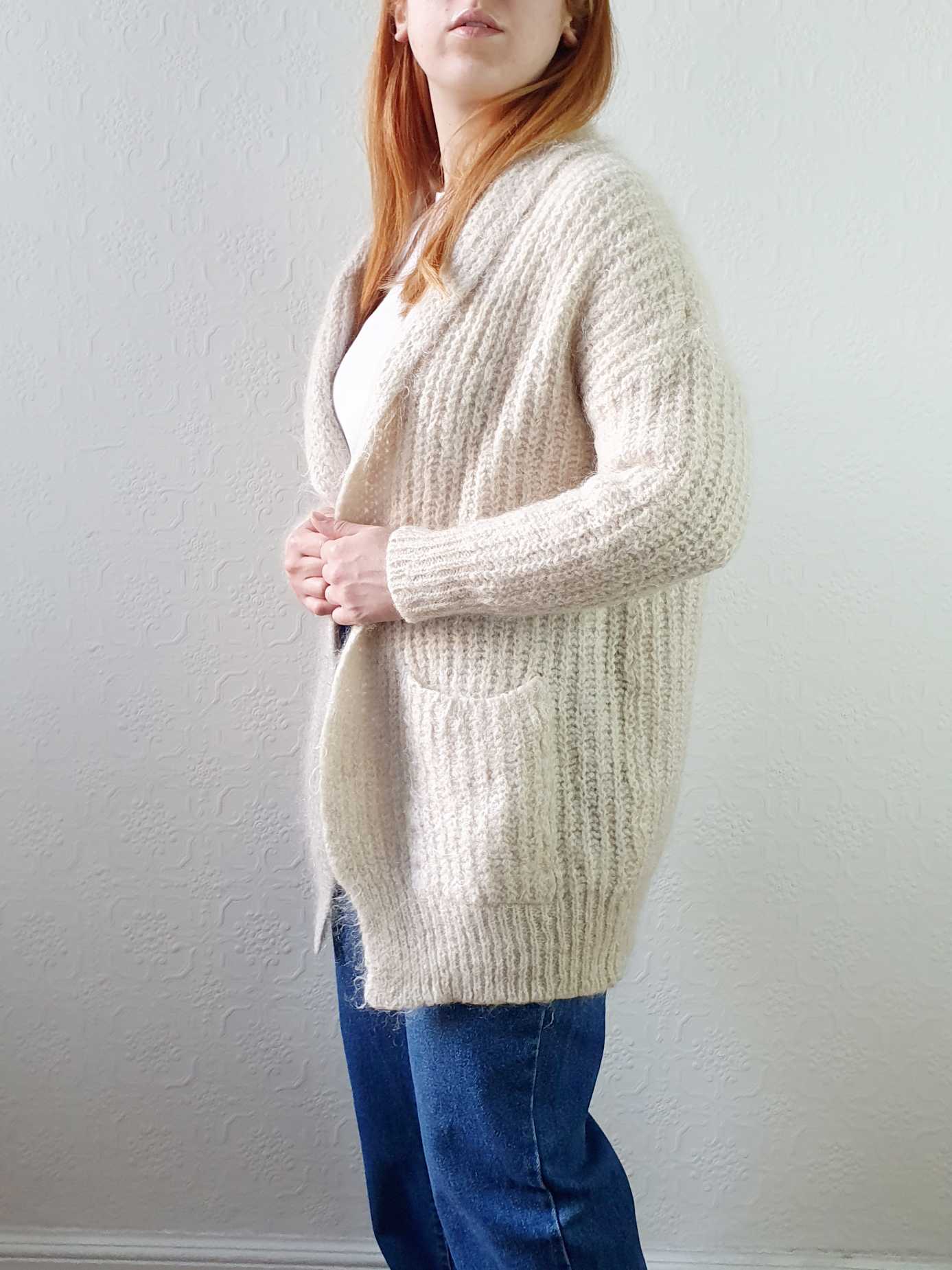 Maje Cream Mohair Cardigan - S - Image 4
