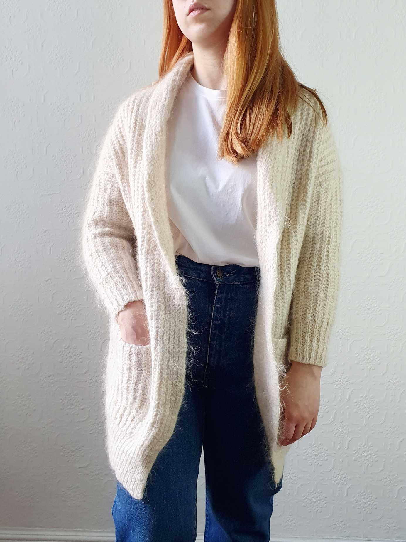 Maje Cream Mohair Cardigan - S - Image 5