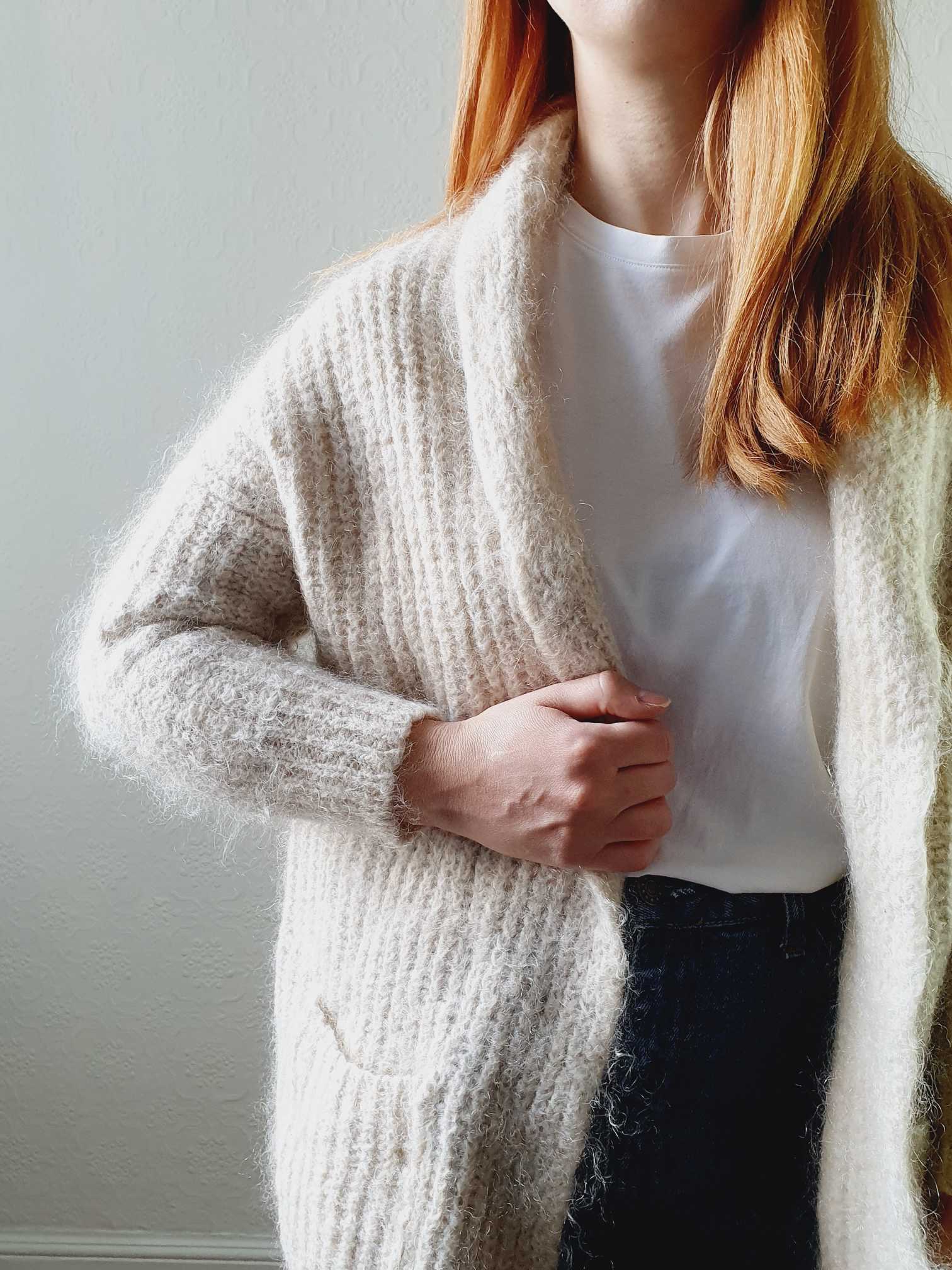 Maje Cream Mohair Cardigan - S - Image 6