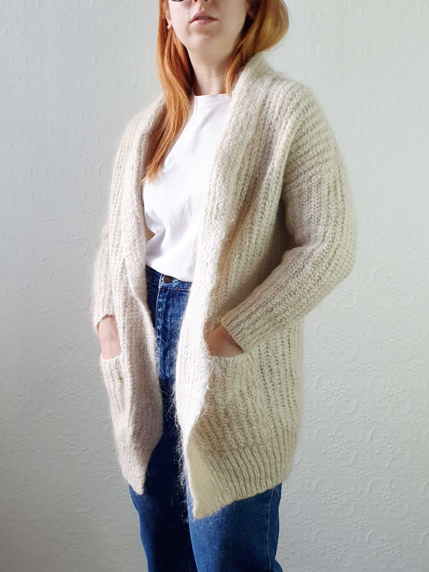 Maje Cream Mohair Cardigan - S - Image 7
