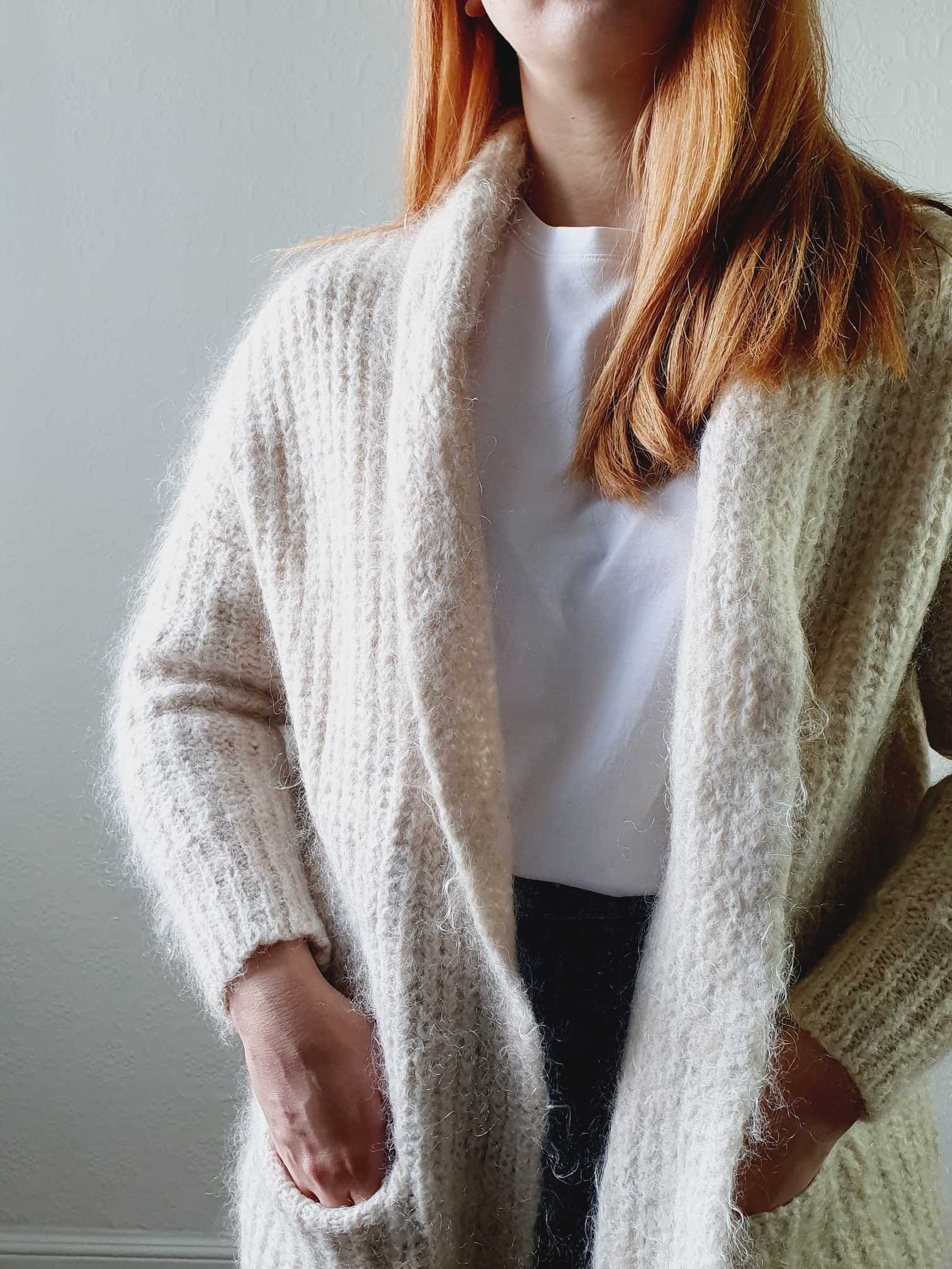 Maje Cream Mohair Cardigan - S - Image 8