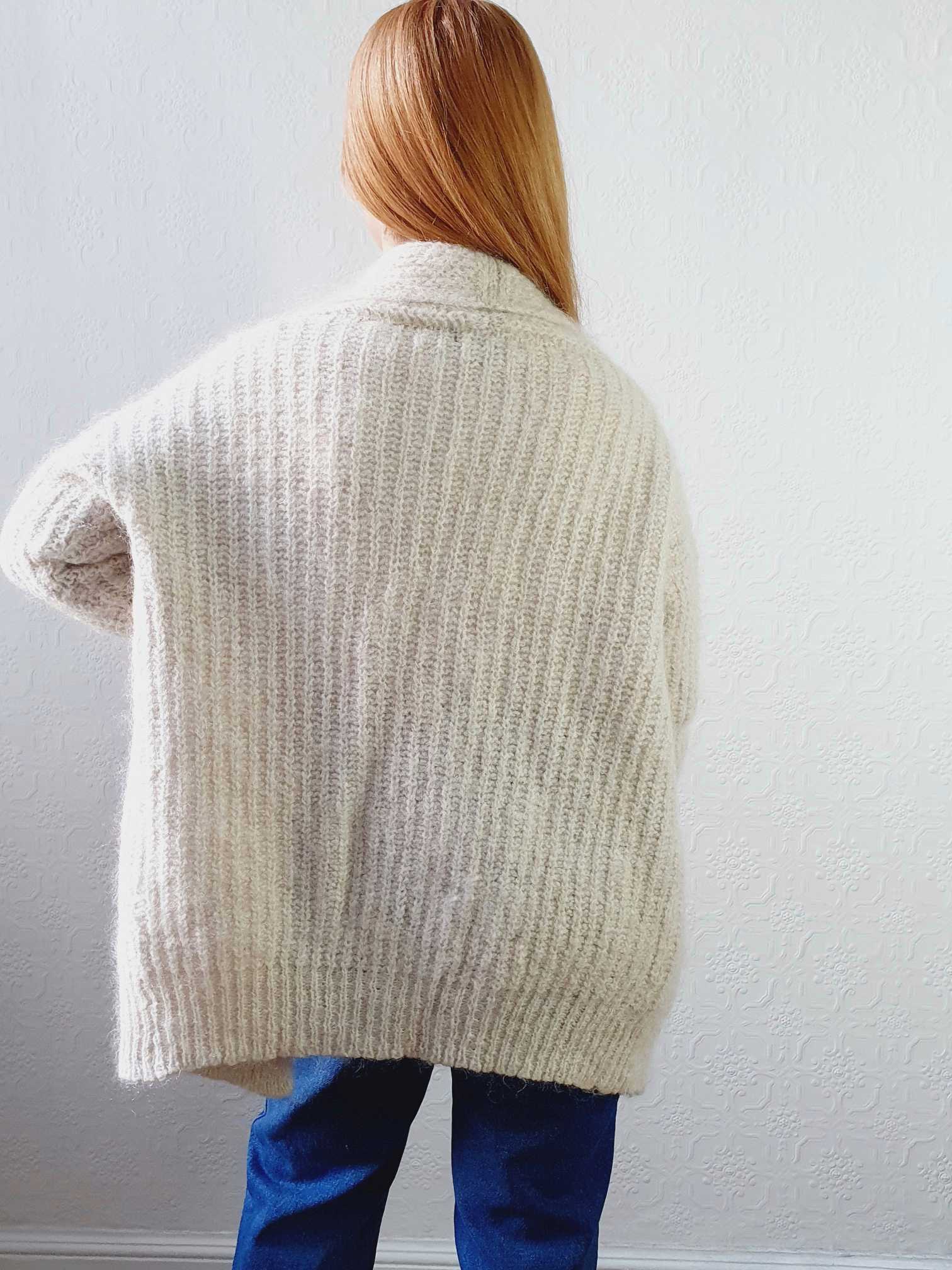 Maje Cream Mohair Cardigan - S - Image 9