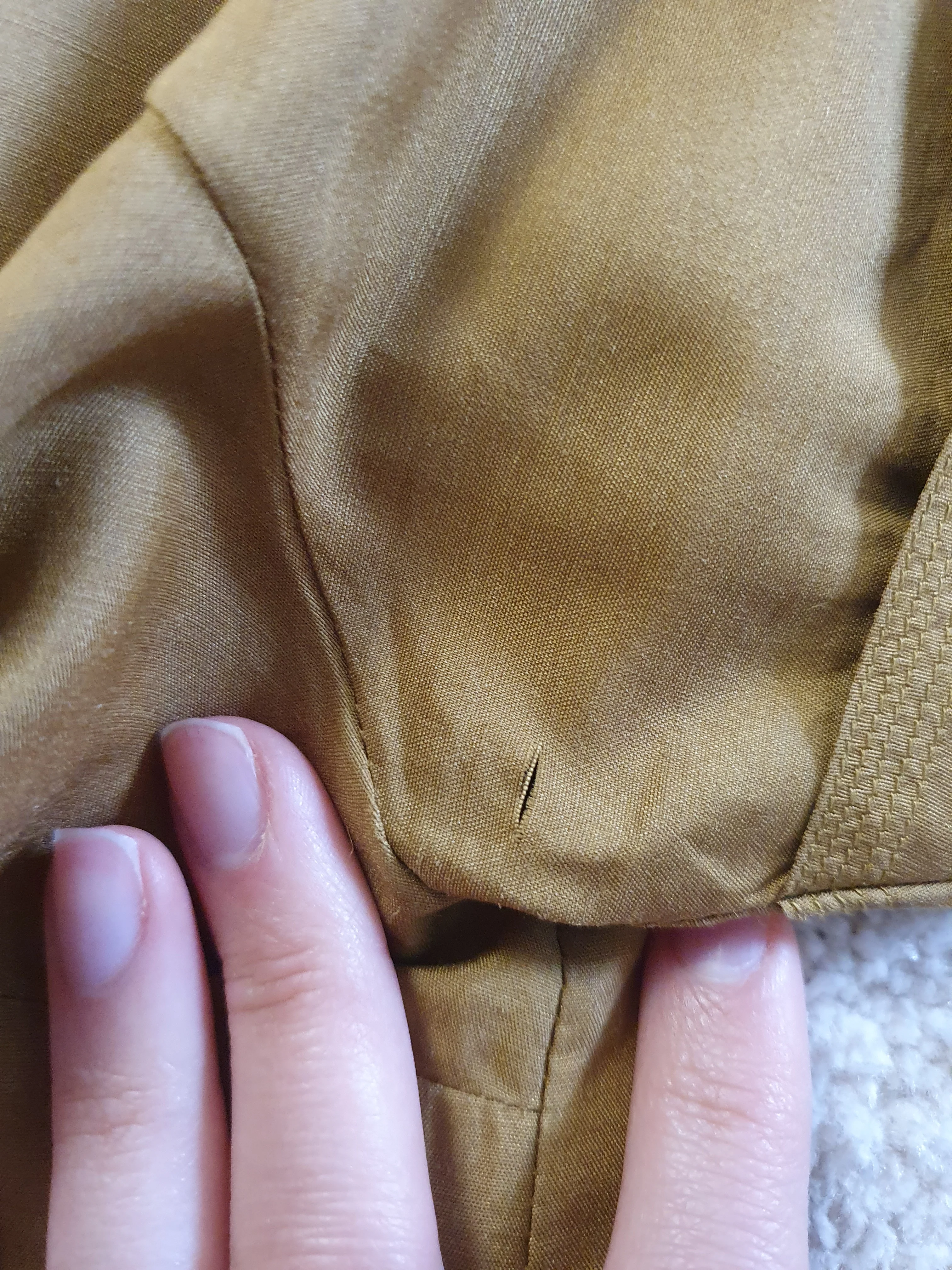 Mustard Silk Blouse - XL - Image 4