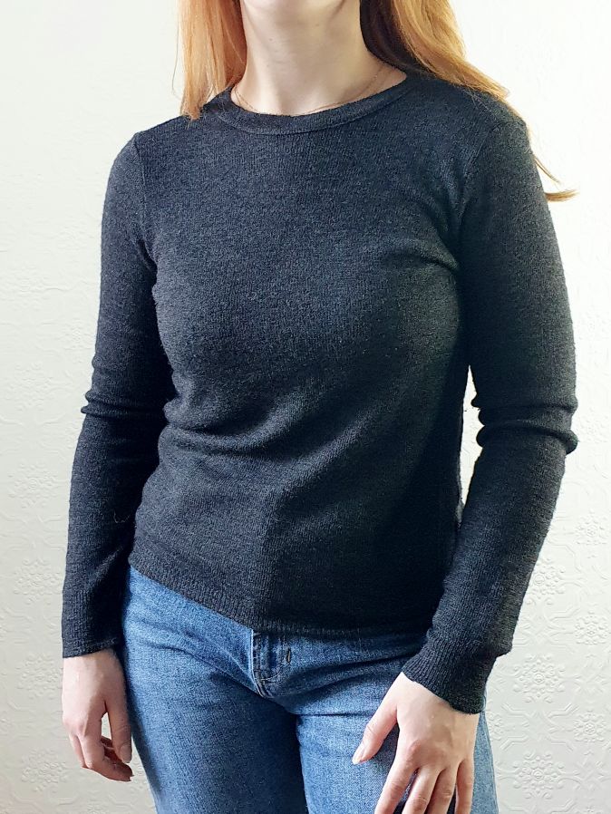 Open Back Charcoal Jumper - S - Image 4