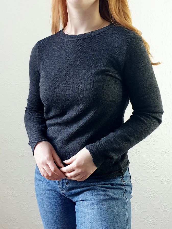 Open Back Charcoal Jumper - S - Image 5