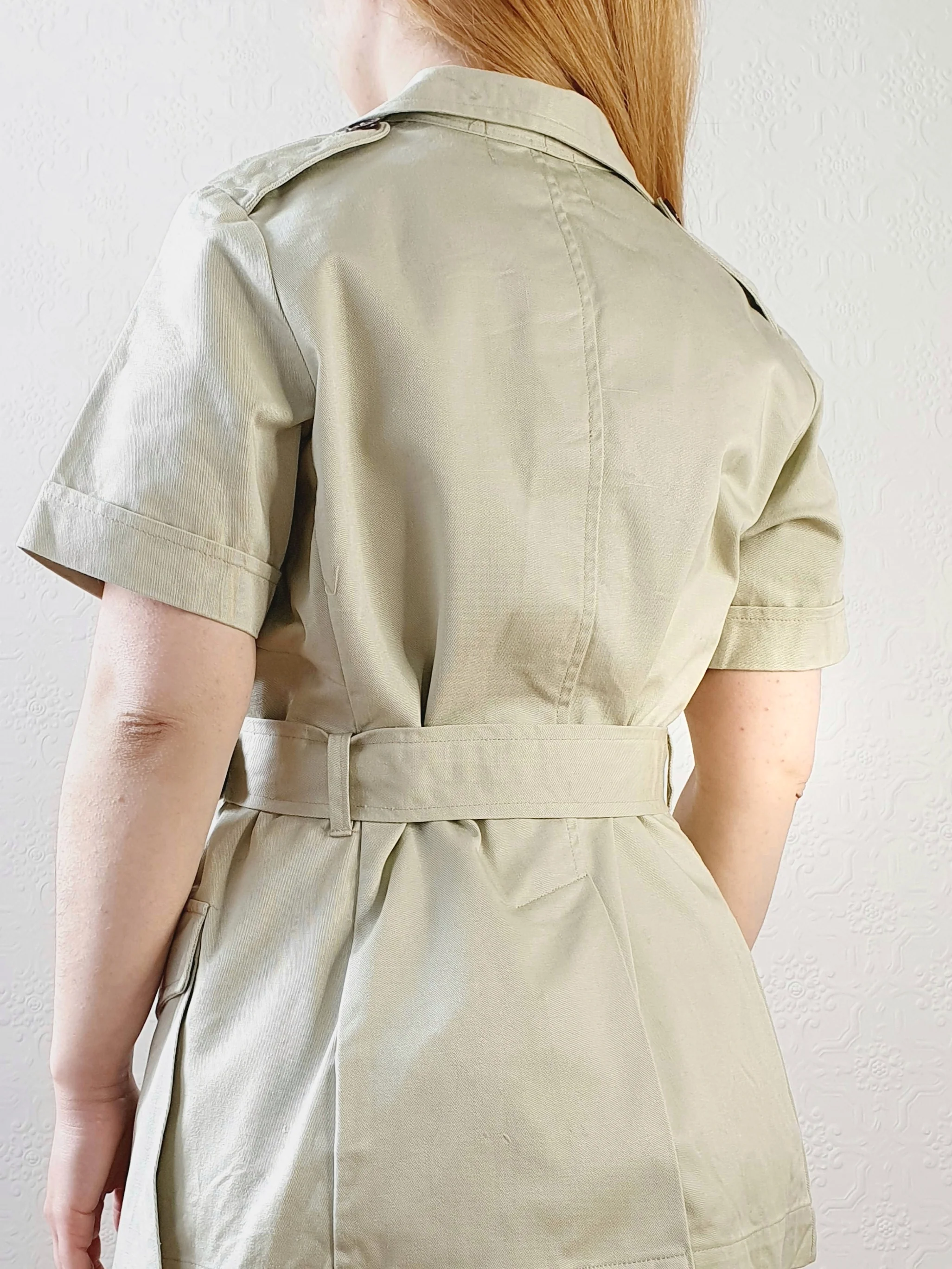 Original Vintage Sage Safari Jacket - M - Image 2